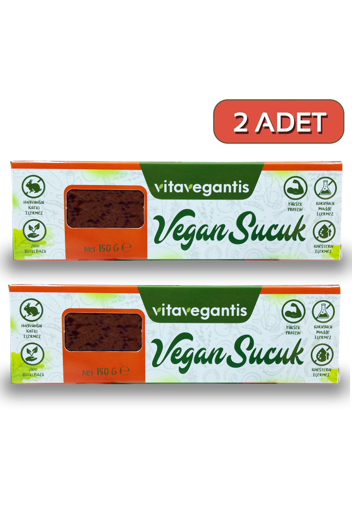 Vegan Sucuk 150 Gr 2 Adet