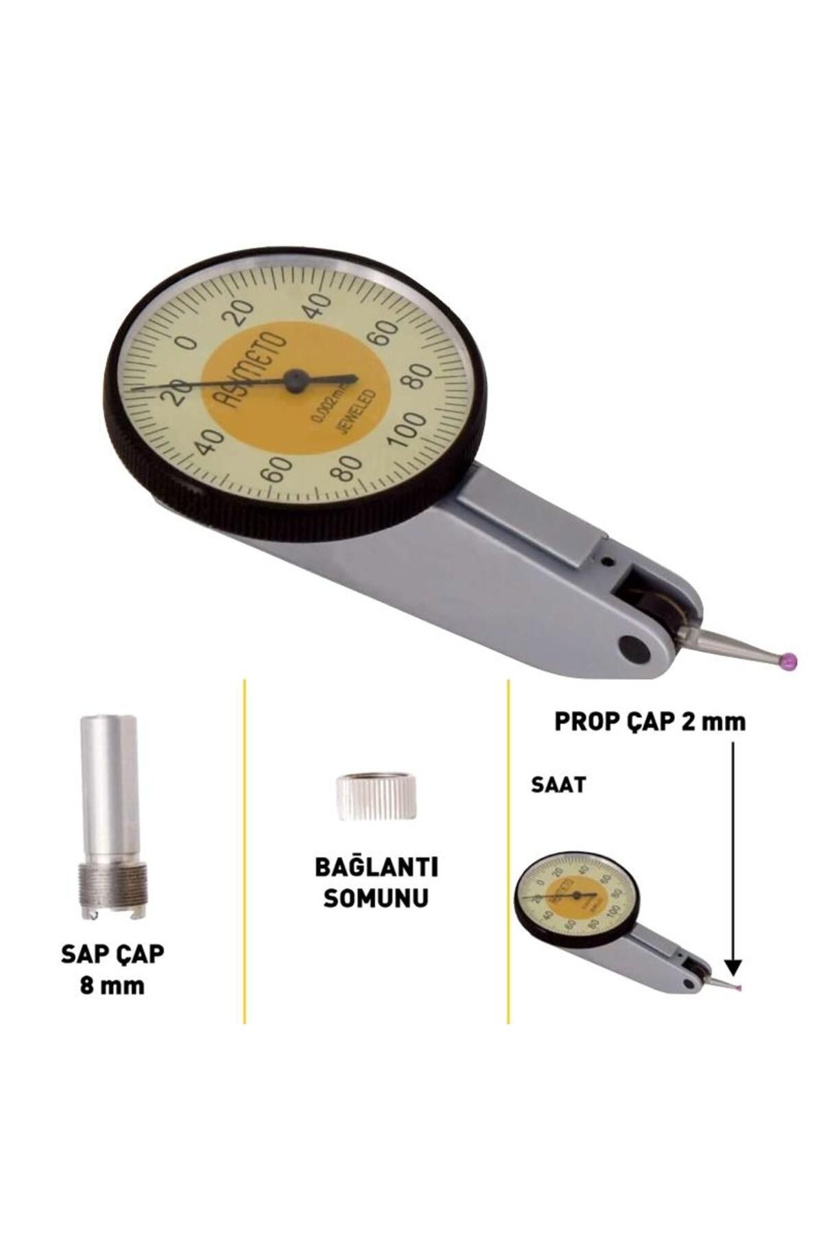 0,8mm Asimeto Yatay Temel Salgı Komparatör Saati As-501088