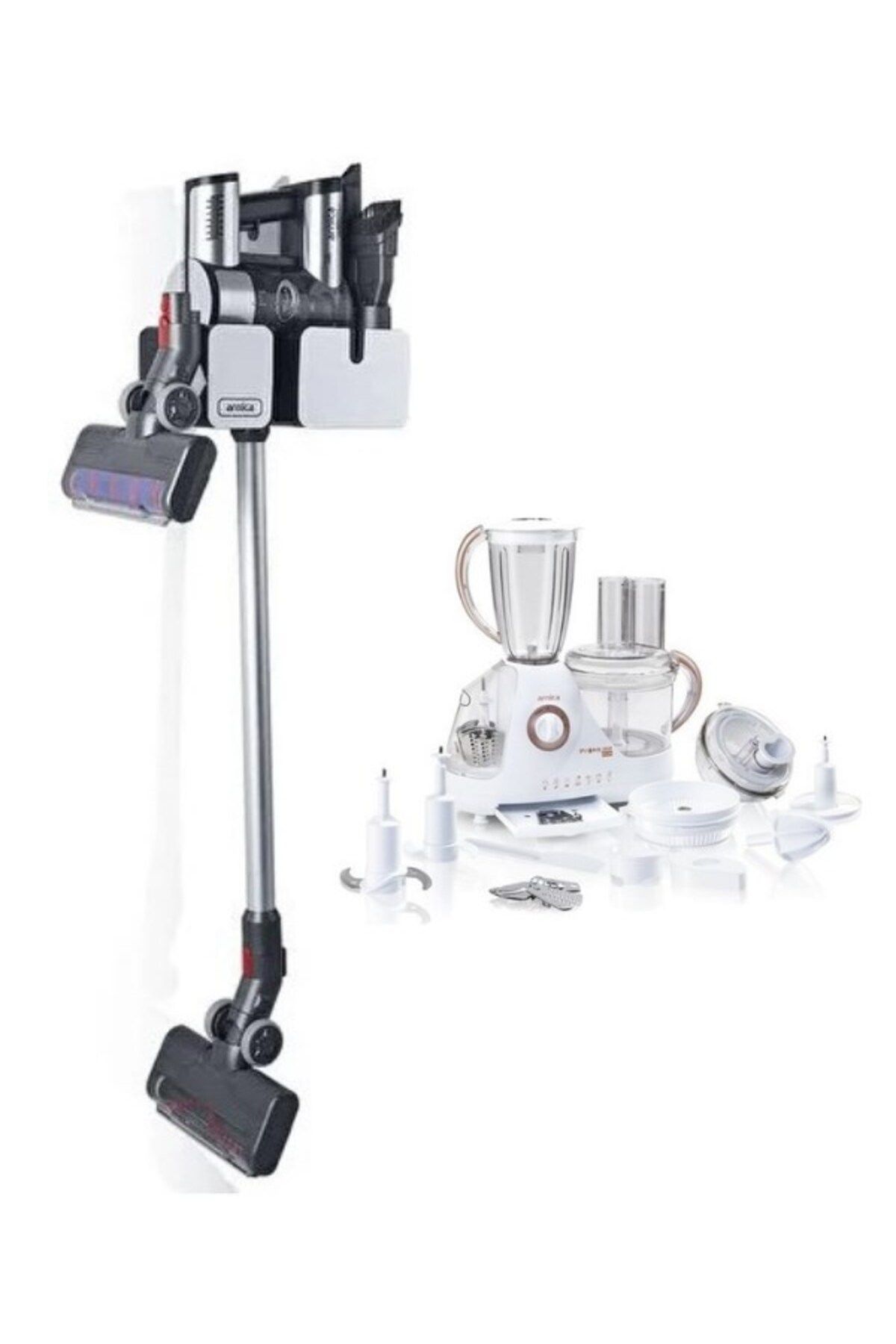 Solara ET13450 28.8 V Şarjlı Dik Süpürge - Prokit 444 Plus Mutfak Robotu Avantaj Set
