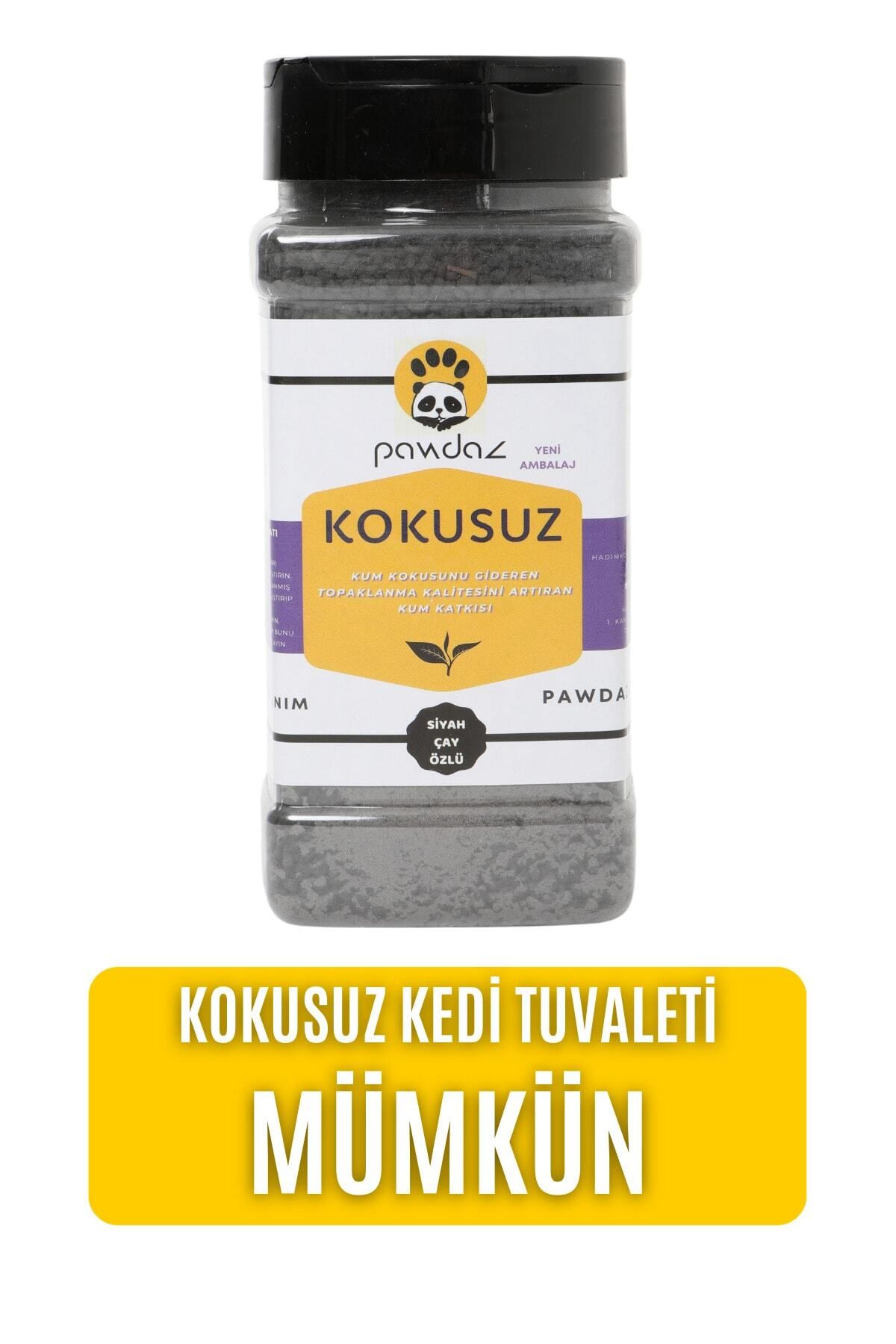 Kokusuz - Aktif Karbon Ve Siyah Çay Özlü Kedi Kumu Kokusu Giderici (500 ML. / 360 GRAM ± 25 G)