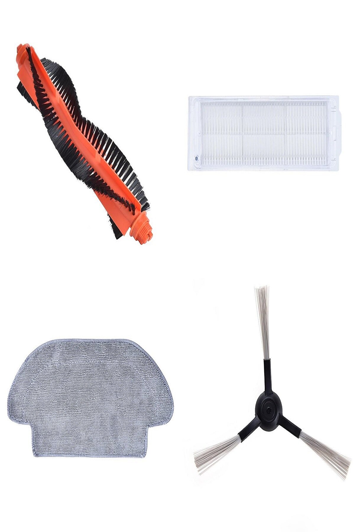 İthalatçı Garantili Akıllı Robot Süpürge 4lü Filtre Seti Siyah