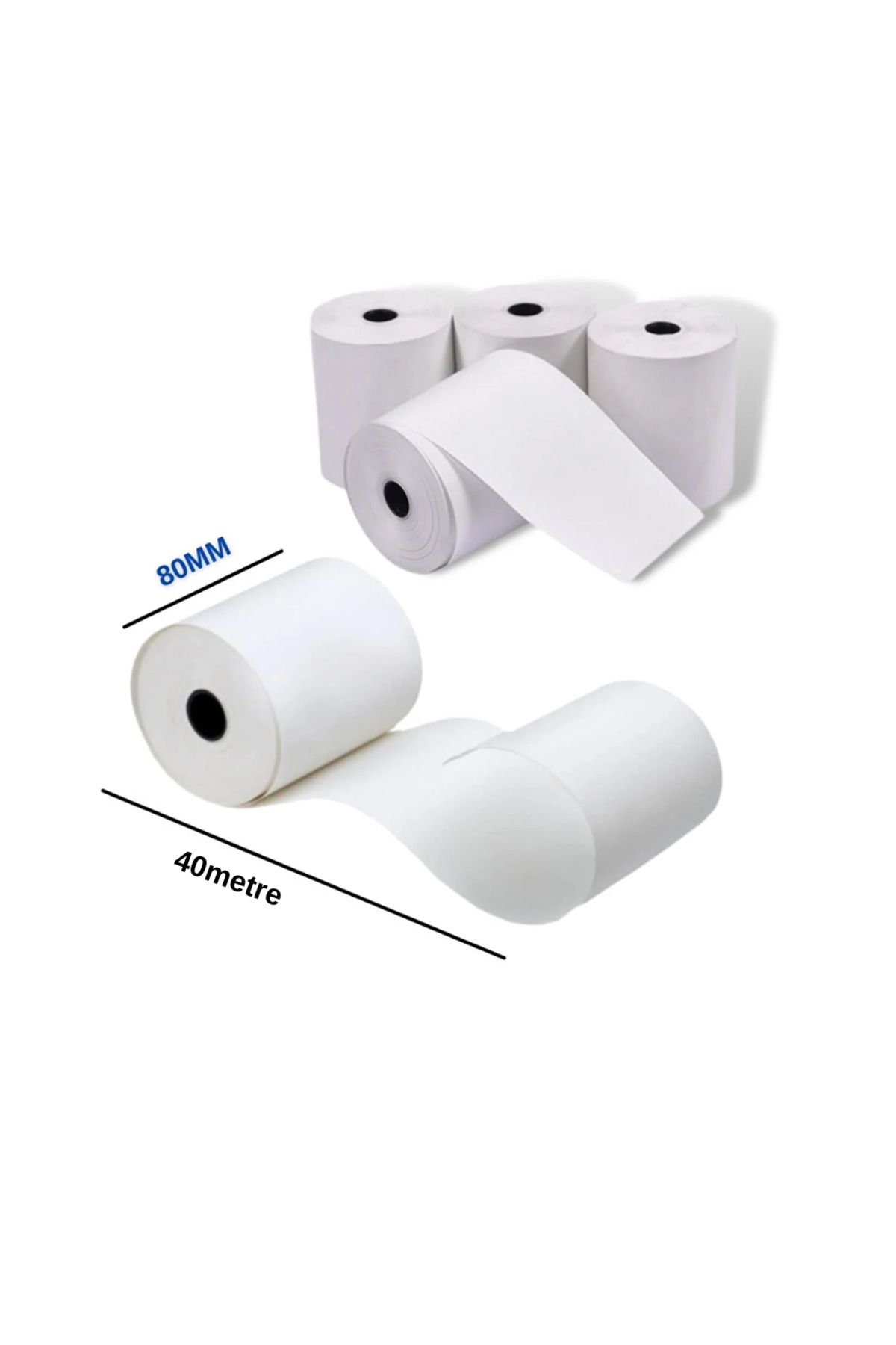 Termal Yazıcı Rulosu, Termal Adisyon Kağıdı 80*40 80mm X 40metre Adisyon Yazıcı Kağıdı (10LU)