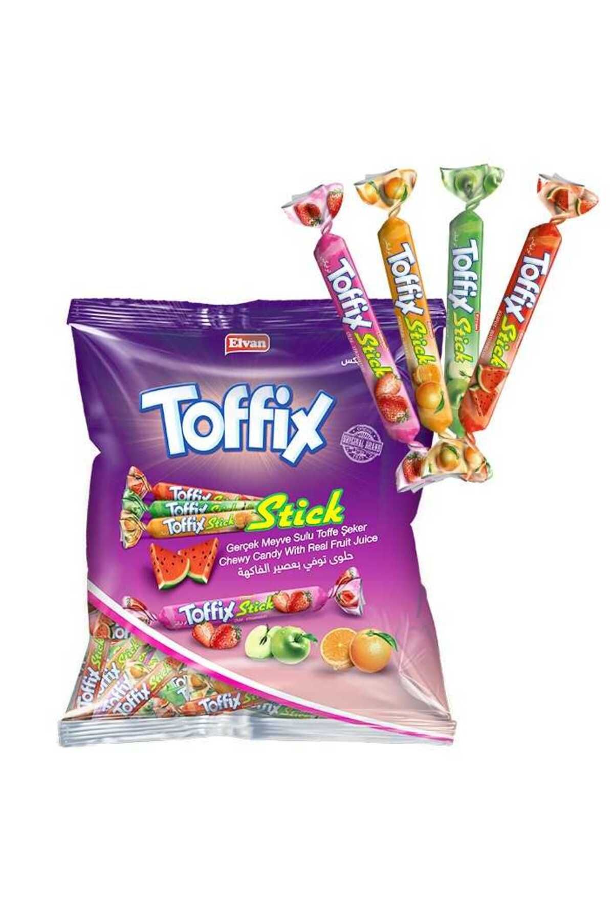 Toffix Stick Meyveli Mix Şeker 800 Gr. (1 Poşet)