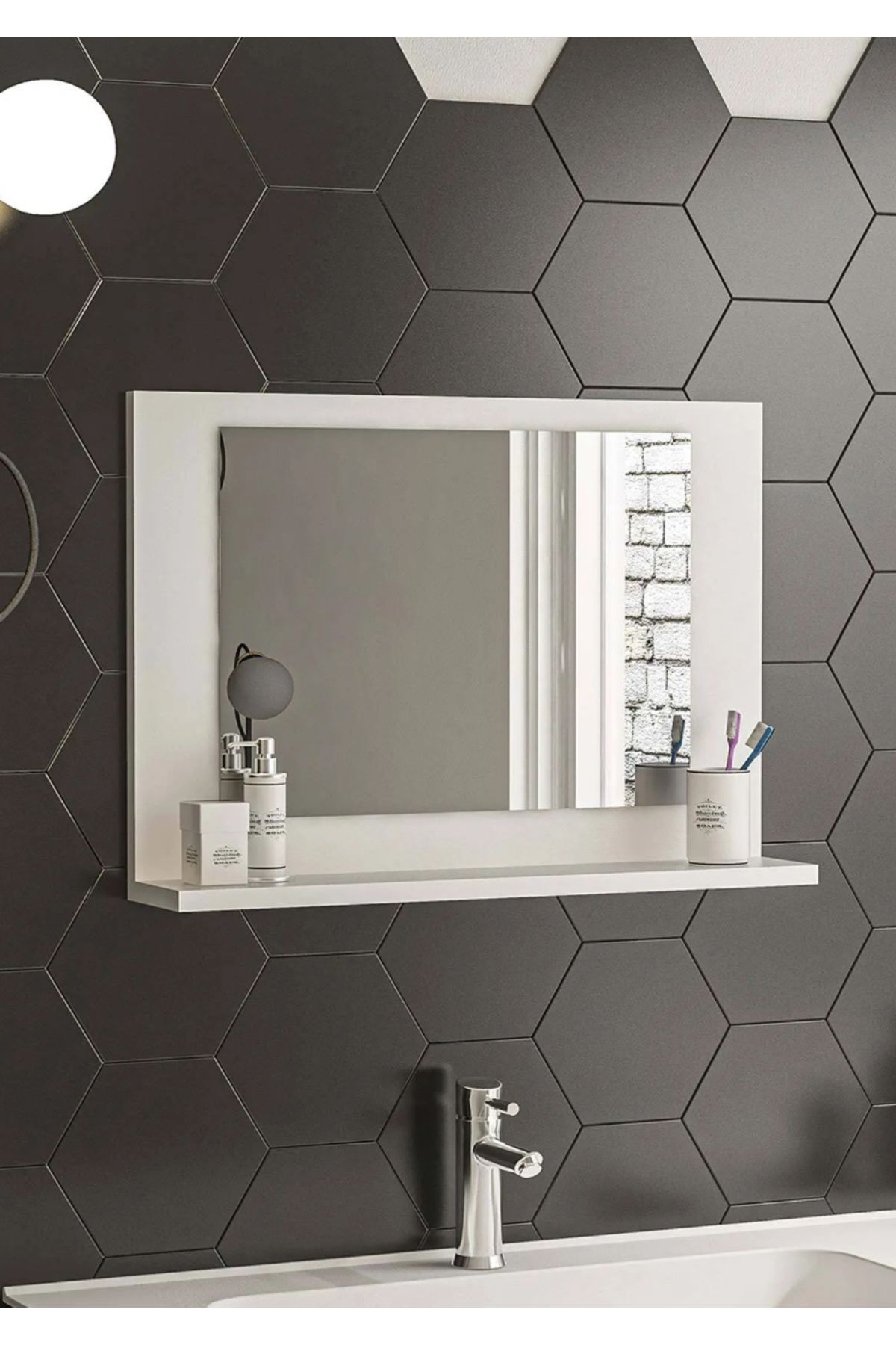 Lavabo Aynası Raflı WC-Banyo
