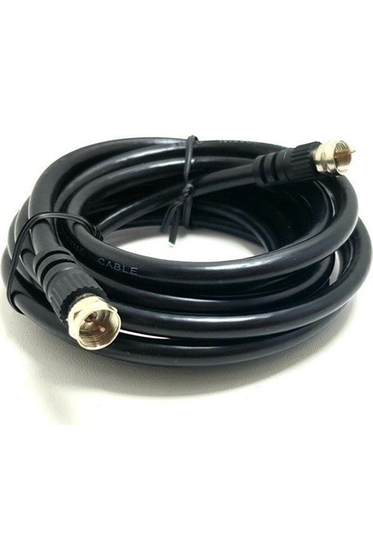 3mt F Konnektörlü Hazır Uydu Anten Kablosu Siyah