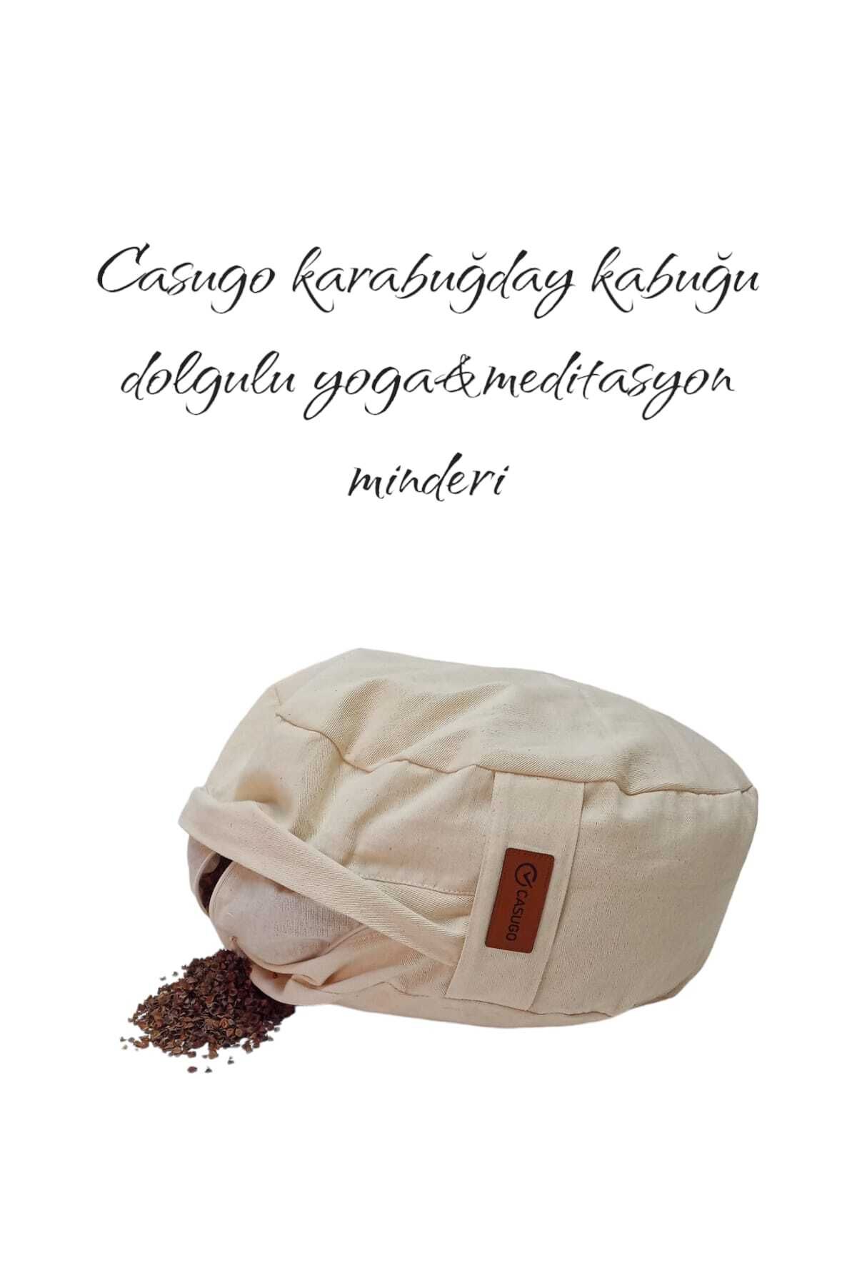 Yoga Ve Meditasyon Minderi | Zafu Karabuğday Kabuklu Dolgu - Rahat Ve Destekleyici Minder Doğal