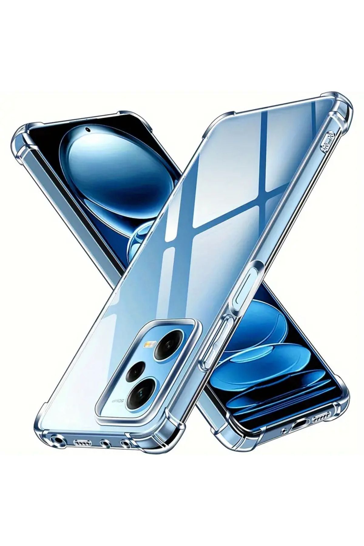 Xiaomi Poco X5 Pro 5G Kılıf Crystal Sert Pc Antishock Darbe Emici Kenar Şeffaf Silikon Kapak
