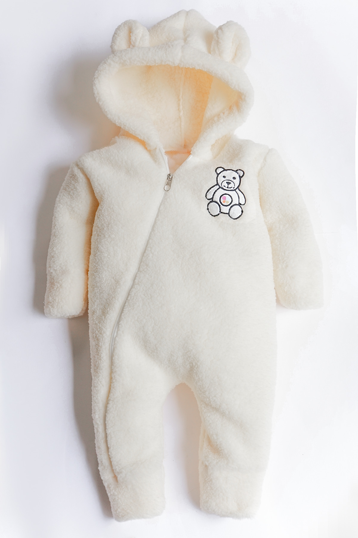 Kız Ve Erkek Bebek Çocuk Ayıcık Peluş Nakışlı Astronot Tulum