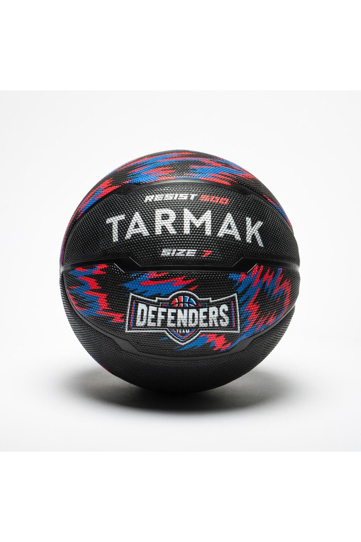 7 Numara Tarmak Erkek Basketbol Topu - 7 Numara - Siyah / Kırmızı / Mavi - R500 Siyah Pompa dahil d