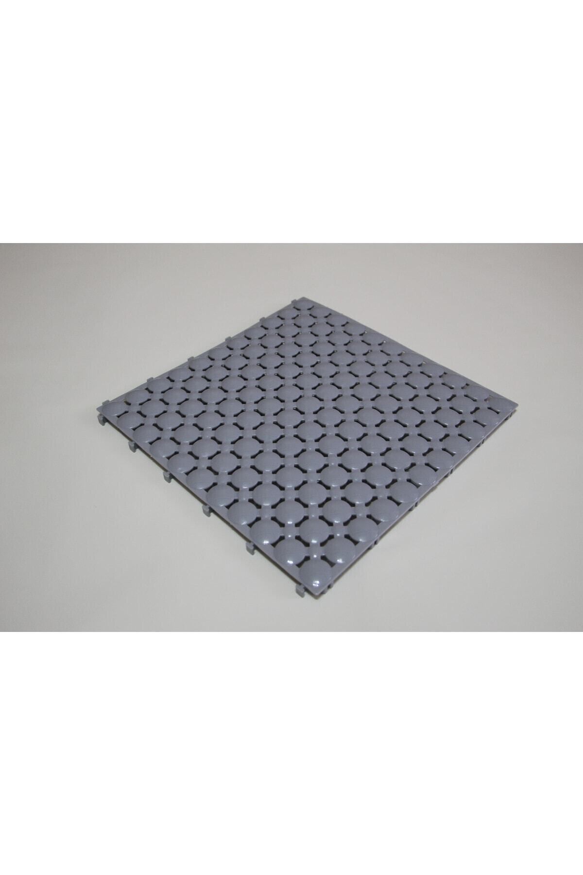 Gri, Ortopedik Plastik Yer Karosu Zemin Döşemesi Yer Izgarası 33x33cm 1 M2 (9 ADET)