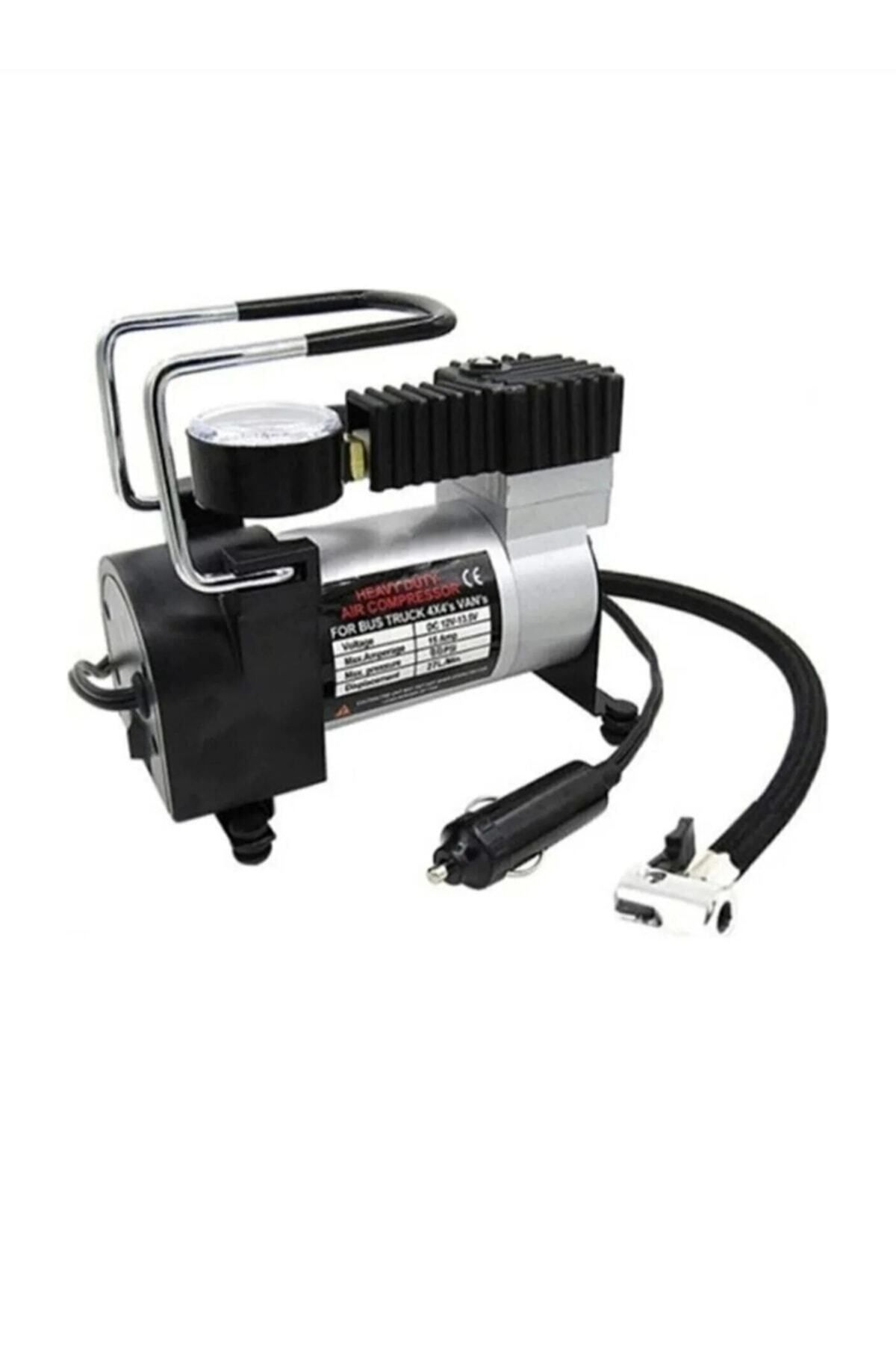Araç Oto Hava Kompresörü Metal Gövdeli Hava Pompası Küçük Taşınabilir Lastik Top Şişirme Pompası 12v