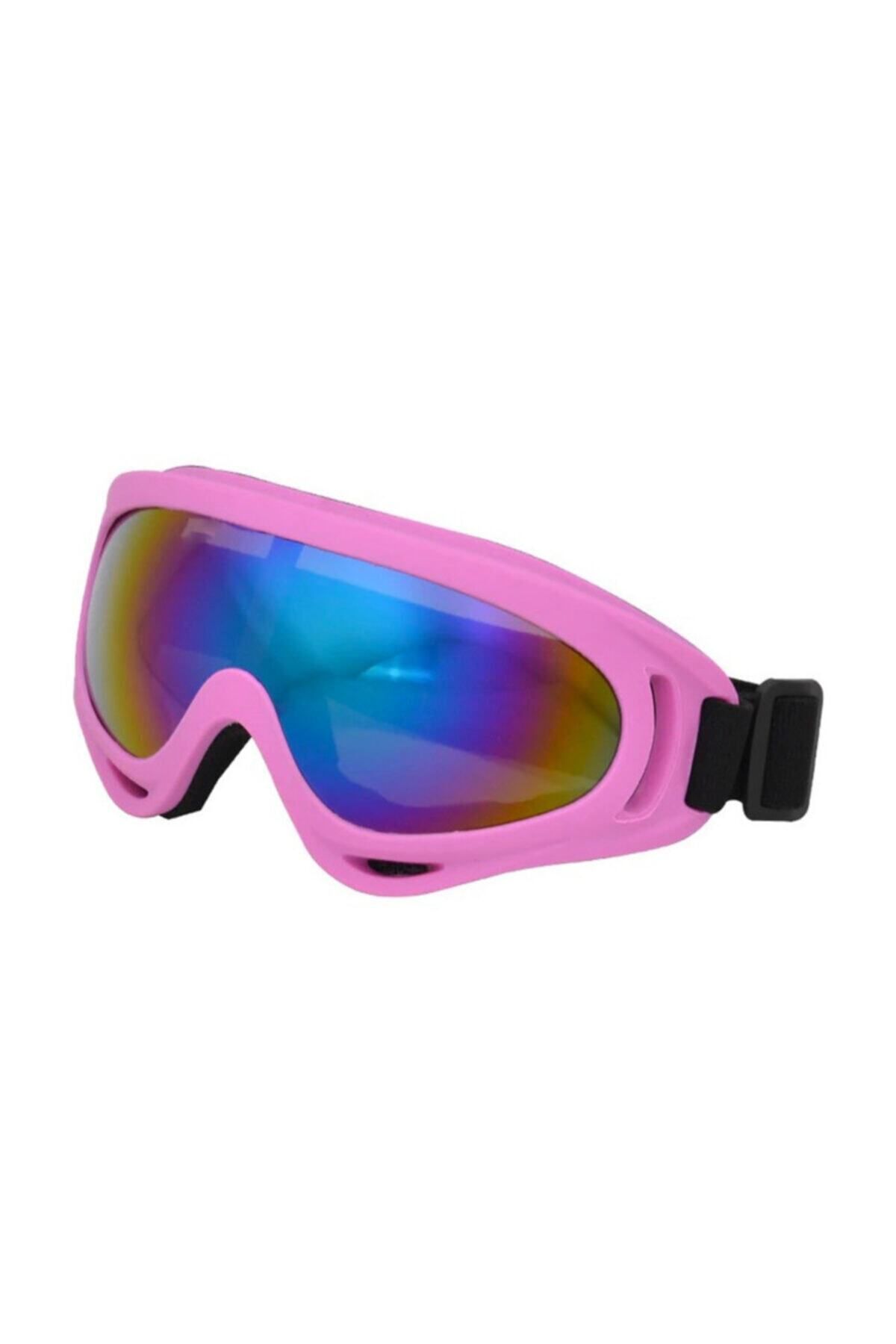 Kayak & Snowbord Gözlüğü Rüzgar Korumalı Yetişkin Ve Çocuk - Pembe