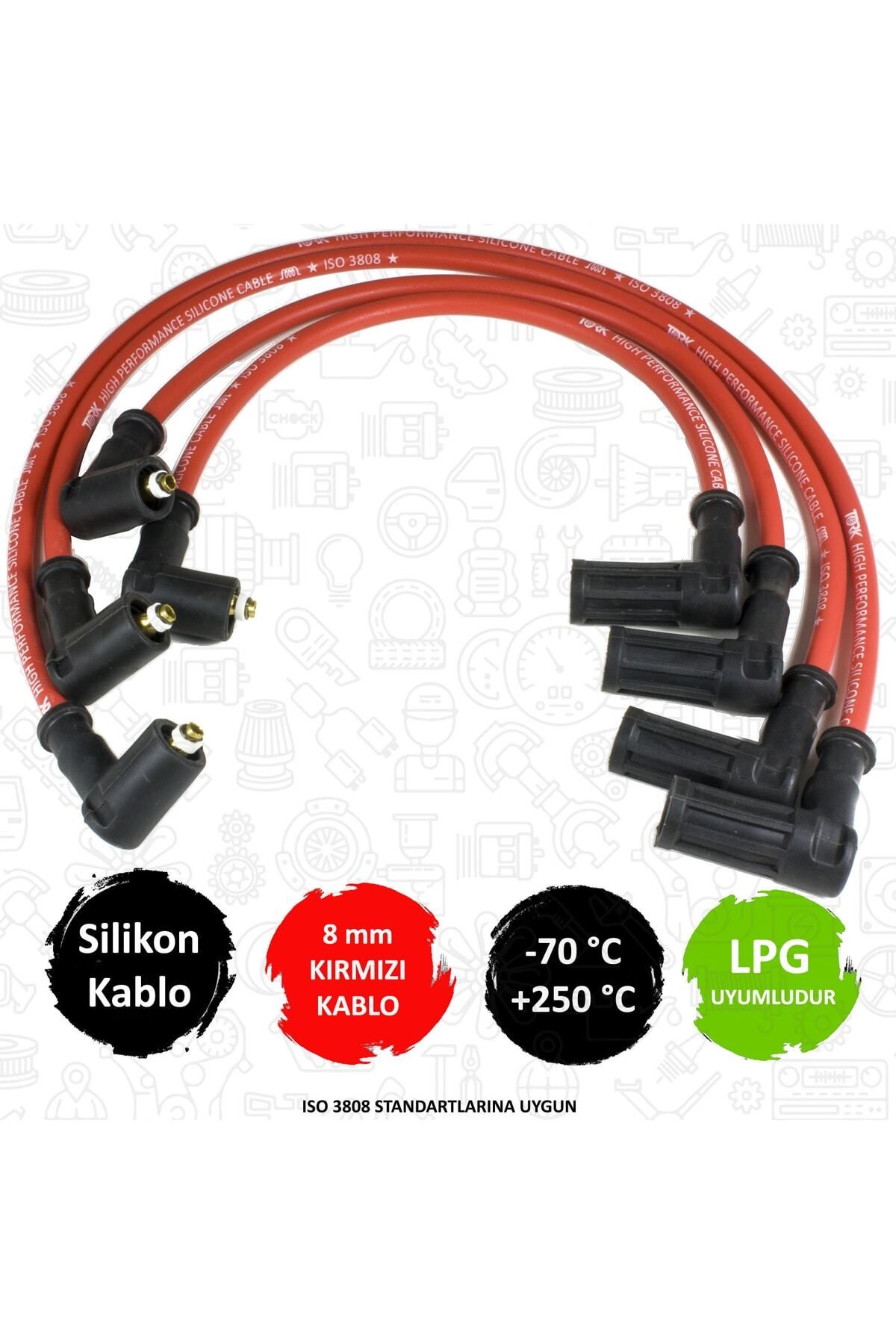 7785350 - Tipo Tempra Punto - Mpı Motor - Kırmızı 8mm Buji Kablosu