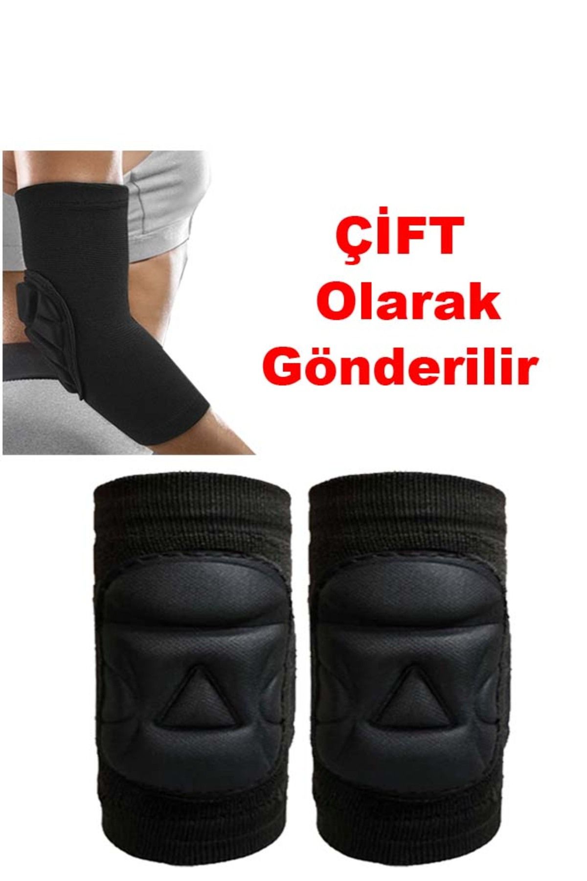 Çiftli Voleybol Dirsekliği Kaleci Dirsekliği Kabartma Sünger Destekli