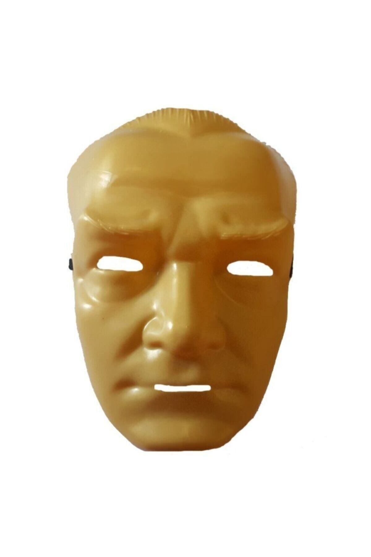 Altın Sarısı Renk Mustafa Kemal Atatürk Maskesi