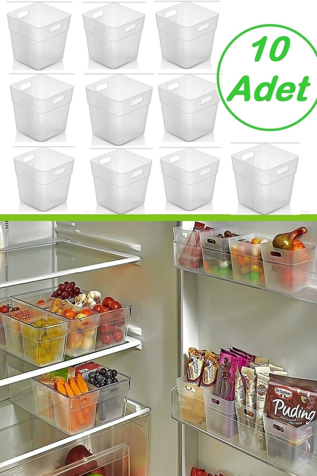 10 Adet Buzdolabı Kapak Içi Düzenleyici Organizer | Buzdolabı Içi Düzenleyici Ve Banyo Organizeri