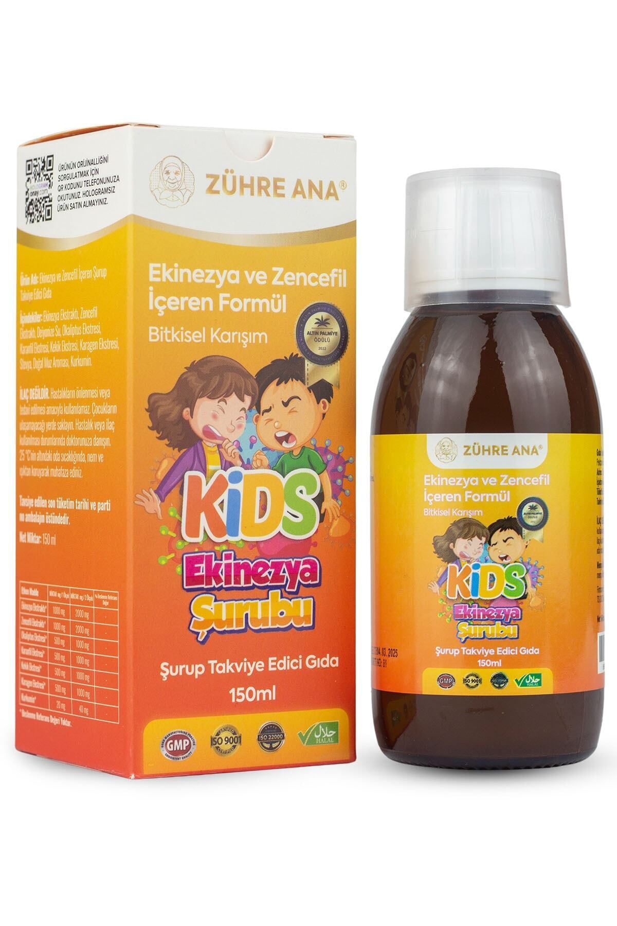 Kids Şurubu Çocuklar Için - Ekinezya Ve Zencefil Içeren Şurup 150 Ml