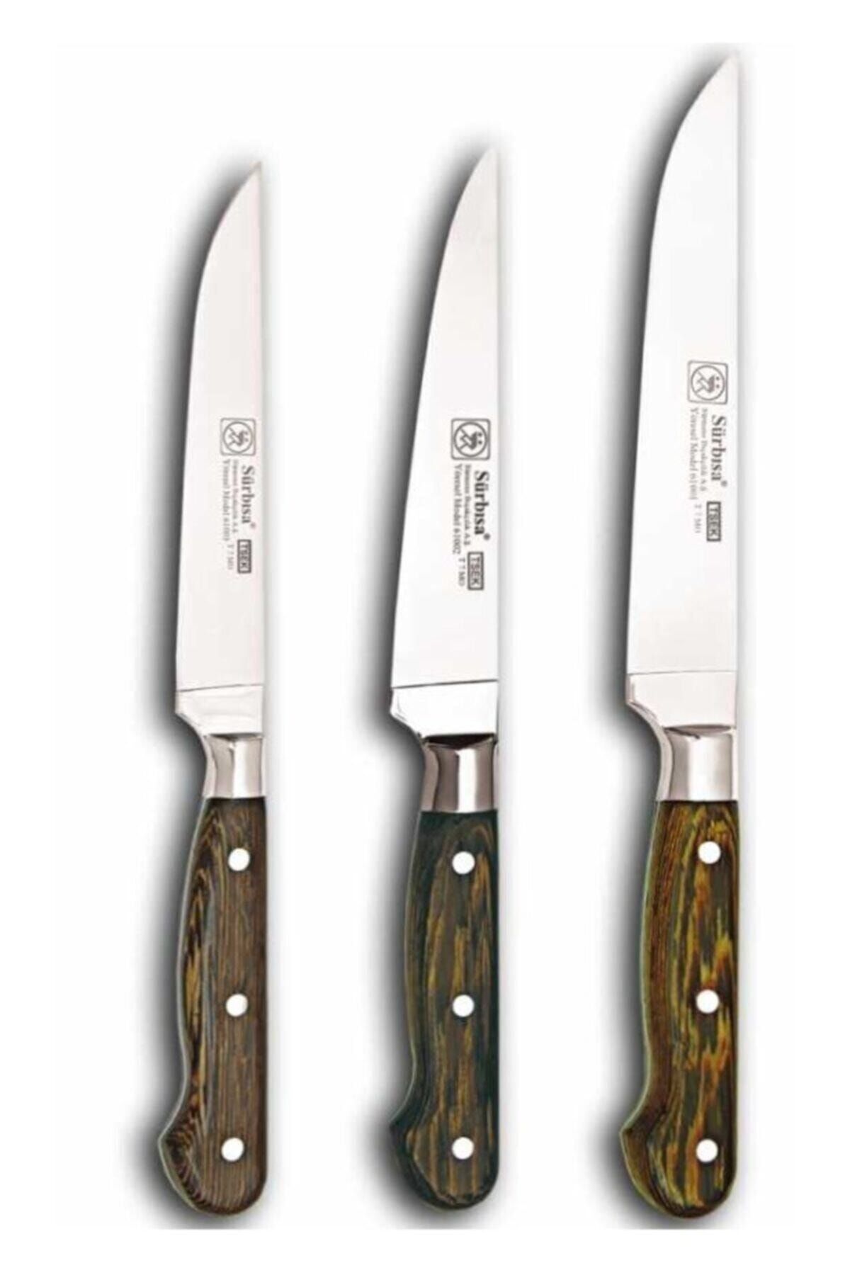 Yöresel Model Mutfak &amp; Sebze Bıçağı 15.5cm,13cm,12.5cm