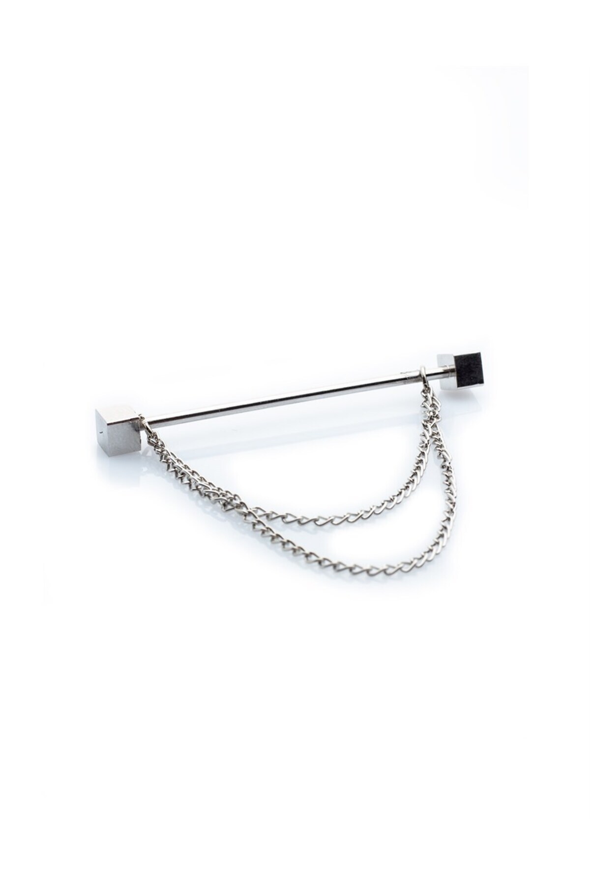 Erkek Gümüş Renk Yaka İğnesi