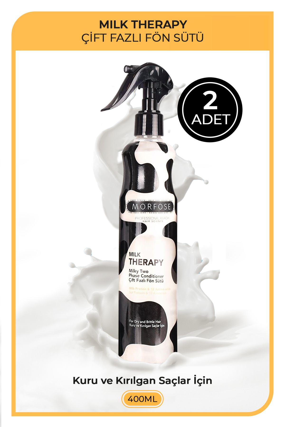 Milk Therapy Saç Bakım Fön Suyu 400 ml 2 Adet