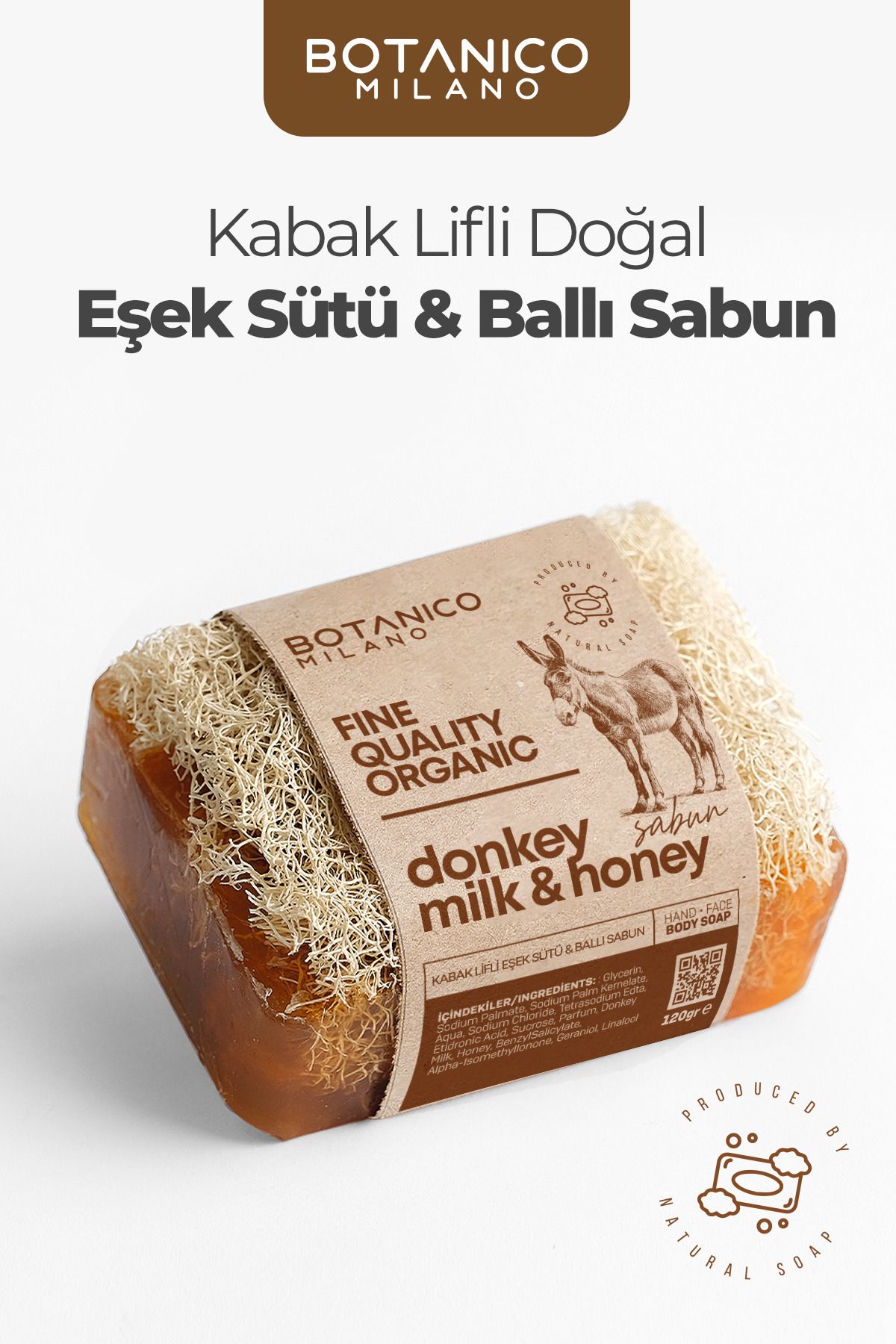 Kabak Lifli Eşek Sütü ve Ballı Sabun