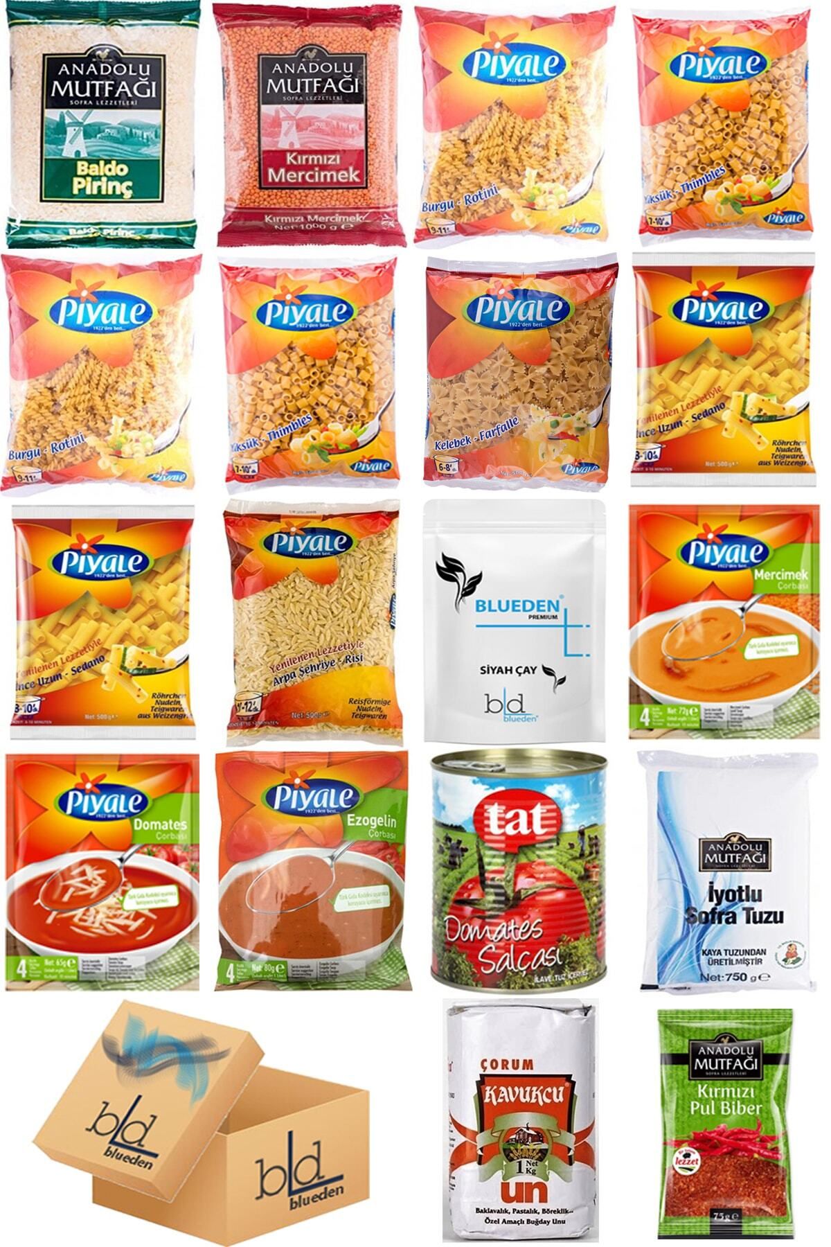 bd blueden - Ramazan Paketi Kumanya Ezrak Gıda Yardım Kolisi 18 Parça 162 Nolu Paket