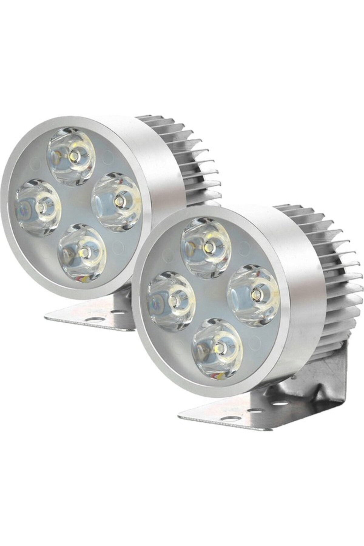 4 Led'li 4W Gri Motosiklet Sis Farı Takım