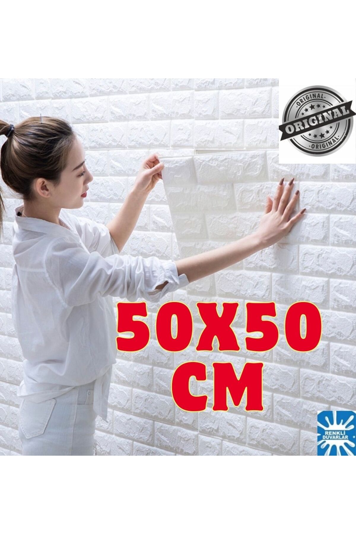 50x50cm 0,27 M² Silinebilir 3d Tuğla Kendinden Yapışkanlı Duvar Kağıdı Esnek Köpük Paneli Kağıdı