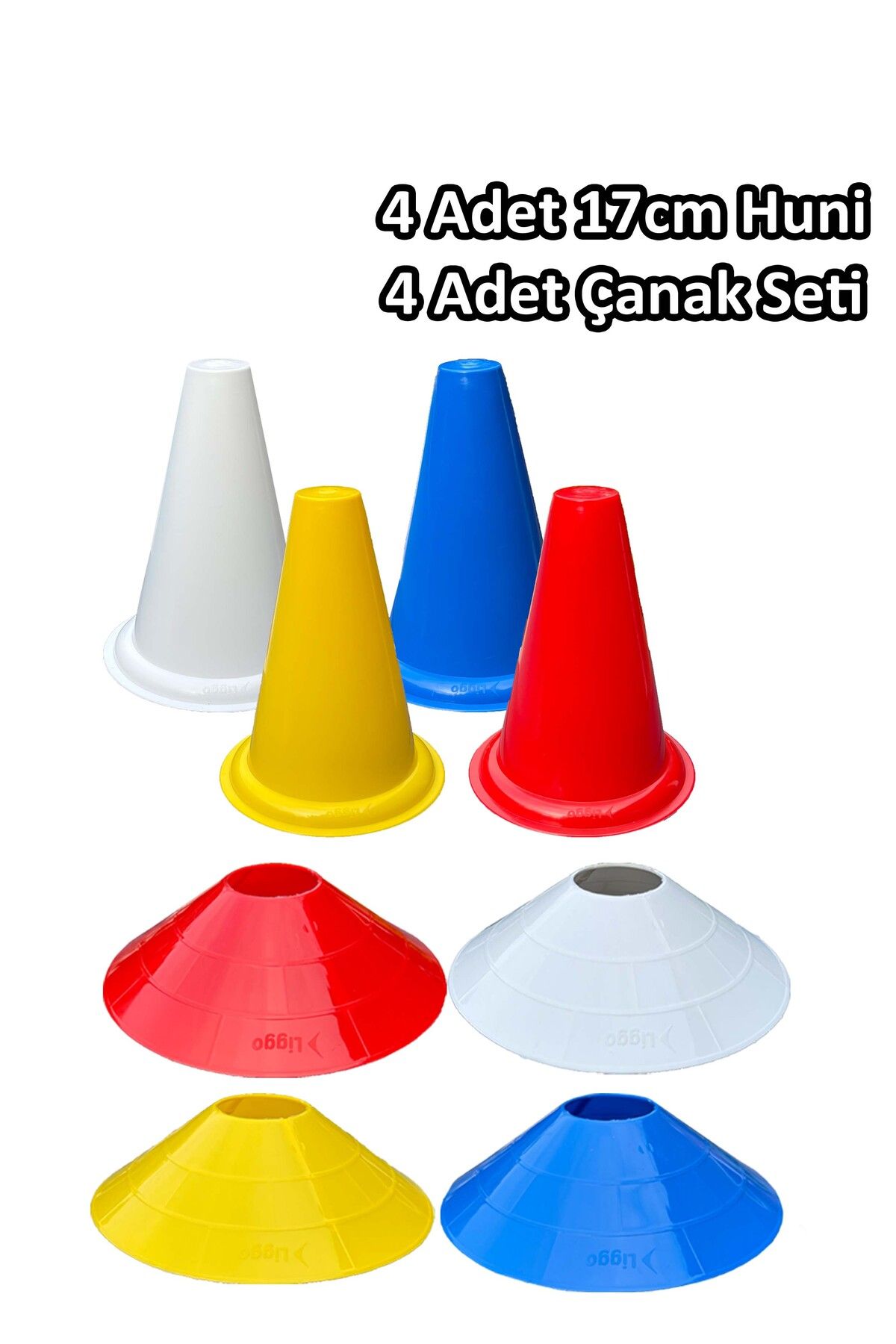 8 Parça Antrenman Hunisi Antrenman Çanağı Antrenman 17 Cm Huni Çanak Seti