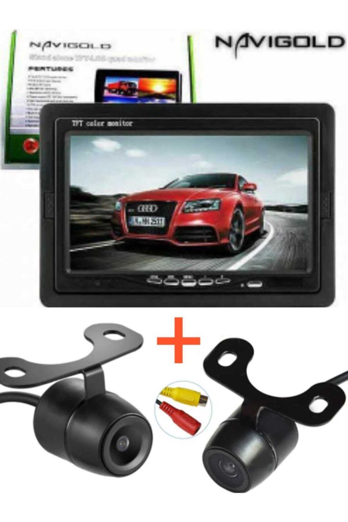 Traktör Biçerdöver Iş Makinası Için 7 Inç Monitör Ve 2 Adet Kelebek Kamera Sistemi