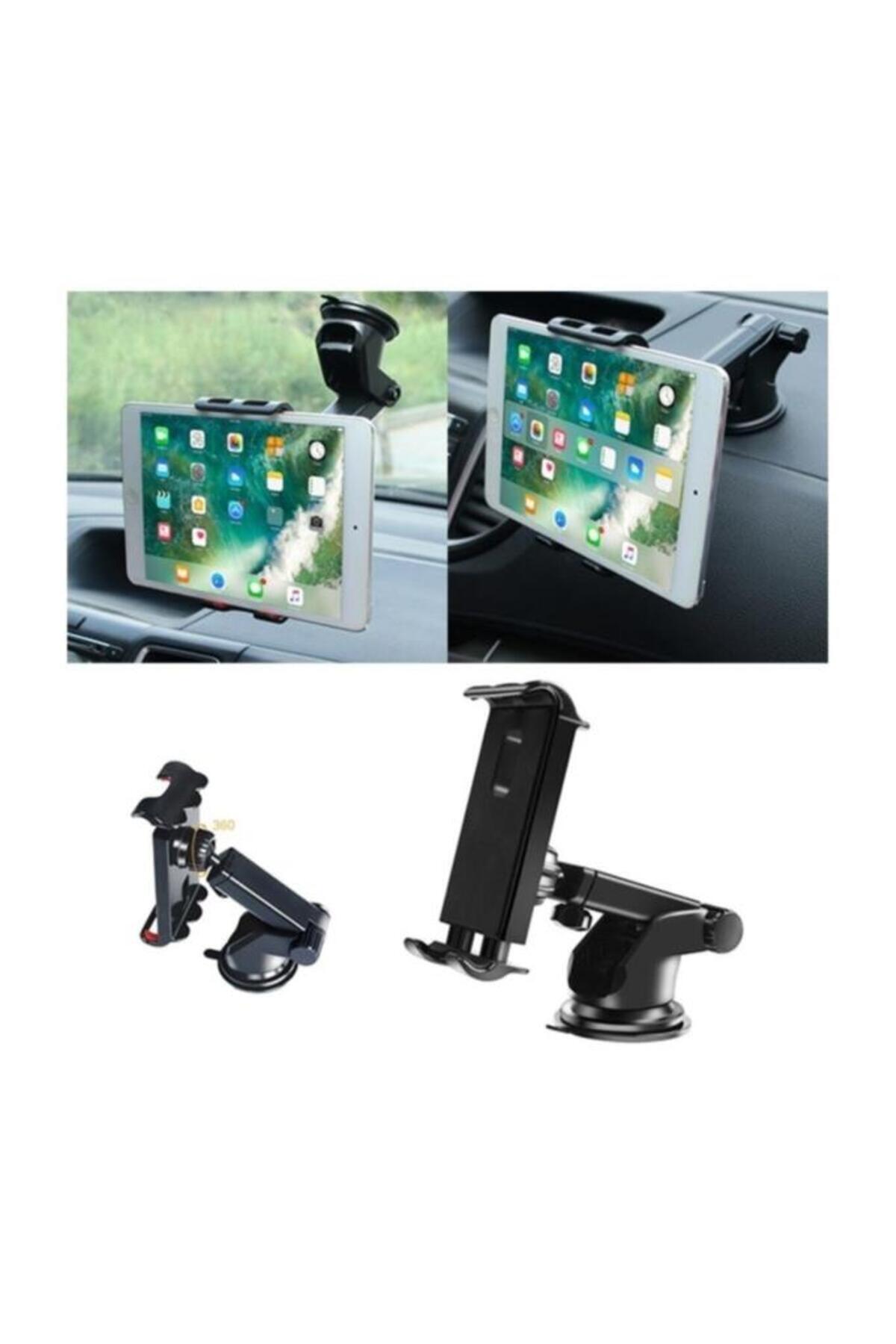 Universal Vantuzlu Torpido Üstü Teleskopik Araç Tablet Telefon Tutucu Siyah
