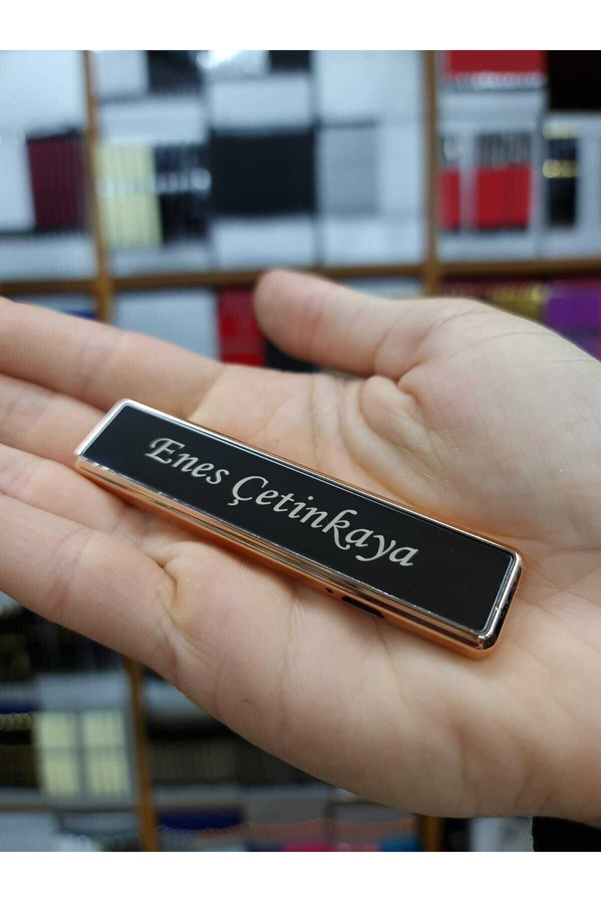 Kişiye Özel Isim Baskılı Çakmak Kızaklı Alevsiz Usb Şarjlı Çakmak Gly- 200 Usb Çakmak