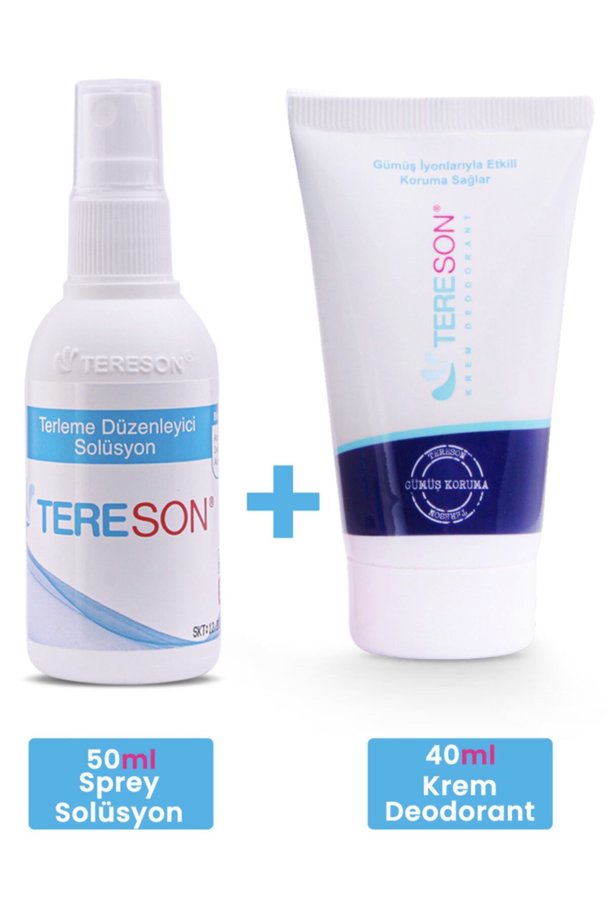 Terleme Önleyici Sprey 50 ml + Krem Deodorant Gümüş Iyonlu 40 ml