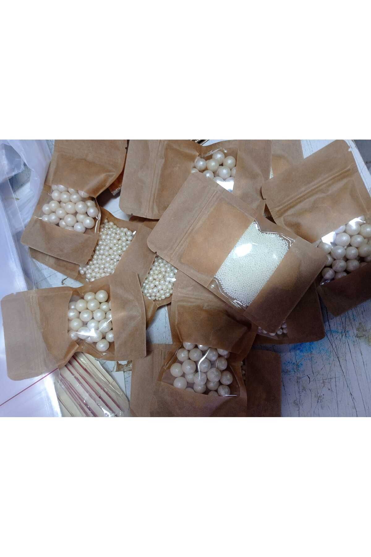 Pasta Süsleme Şekeri Draje Boncuk Pasta Süsleme Şekeri Inci 10 mm 4 mm 2 mm 120 GR