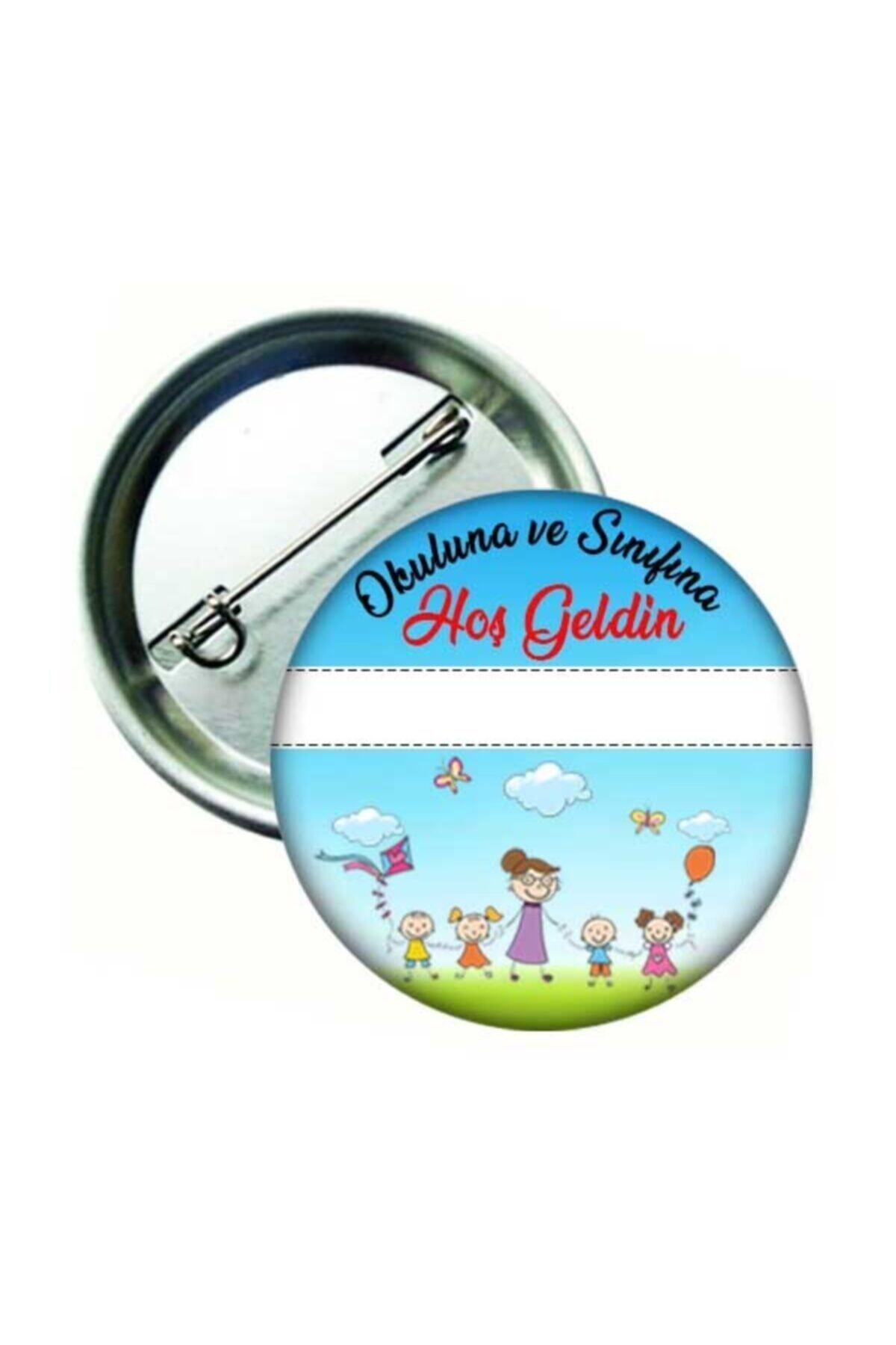 Okuluna Ve Sınıfına Hoş Geldin Öğrenci Yaka Rozeti (20 Adet)