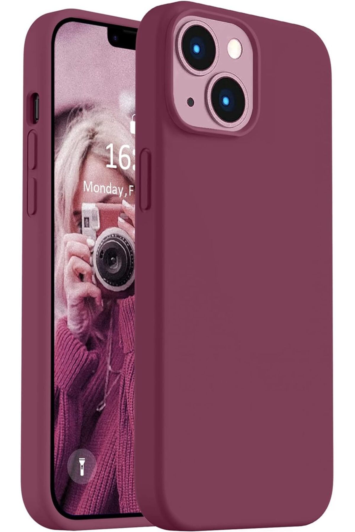 Iphone 15 Plus Ile Uyumlu Premium Ultra Koruma Kadife I?ç Dokulu Lansman Telefon Kılıfı