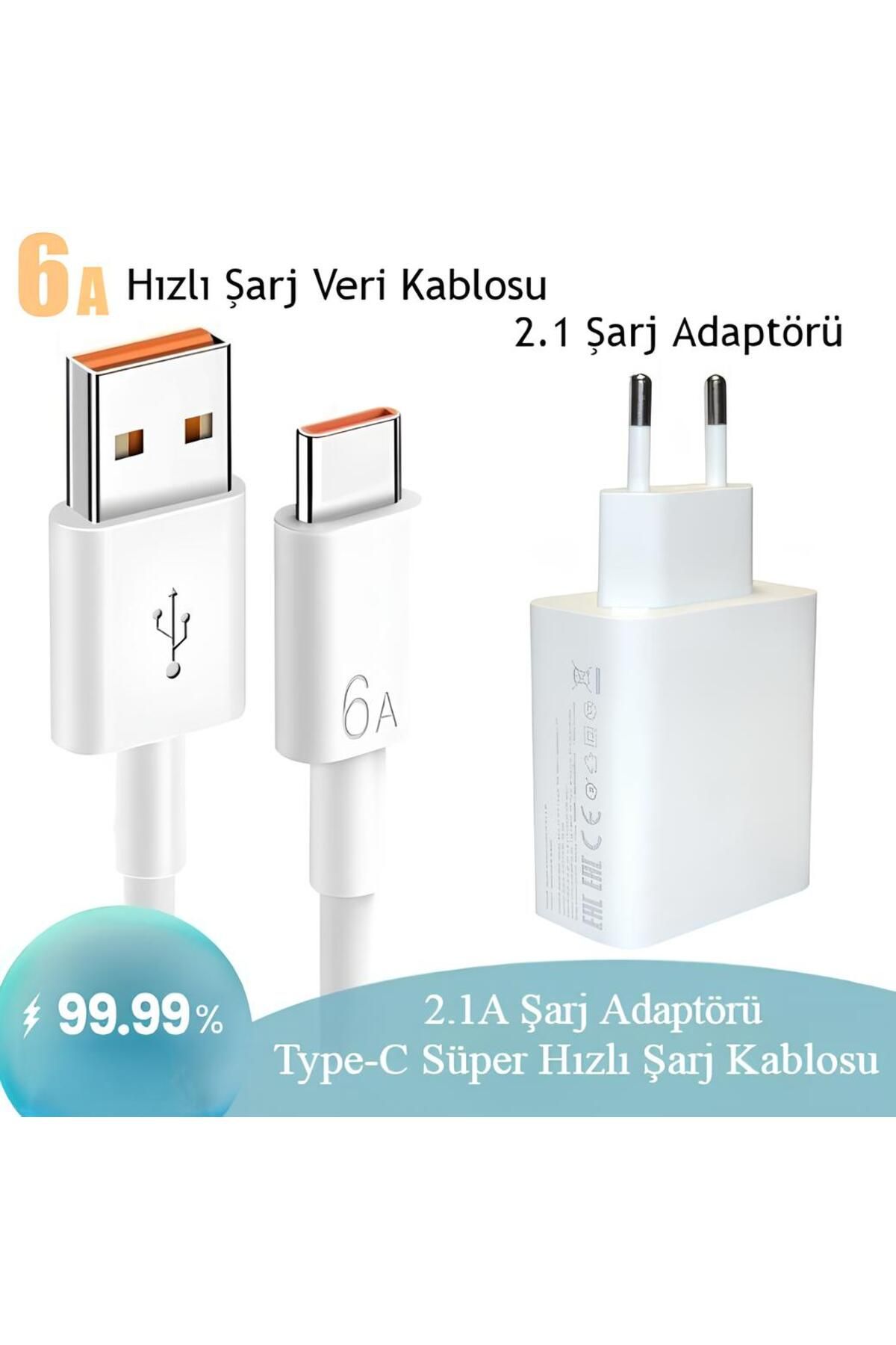 Şarj Adaptörü 2,1 A 10.5 W Samsung - Xiaomi - Huawei - Oppo Tüm Android Cihazlara Uyumlu