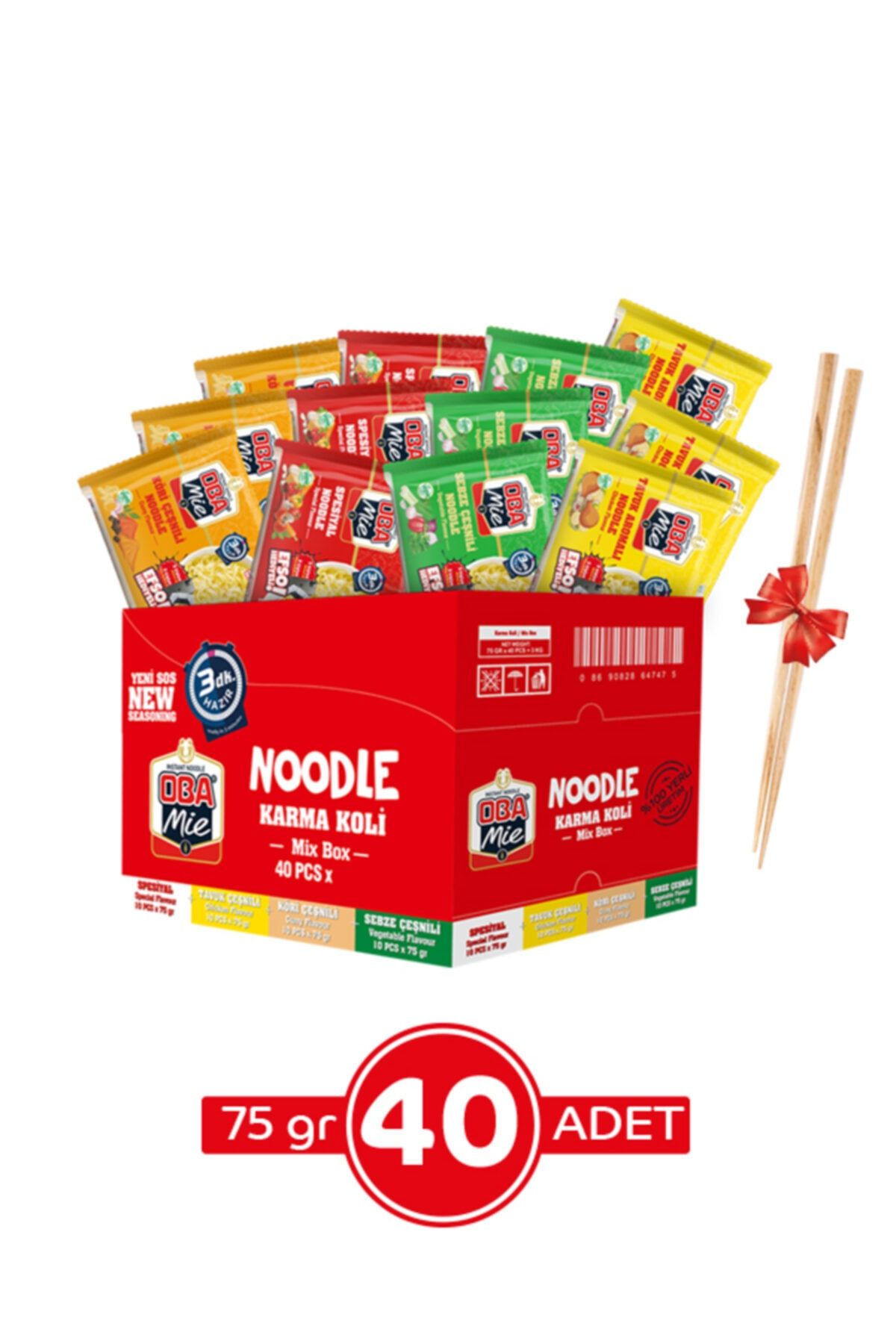Oba Mie Karma Çeşnili Noodle 40'lı
