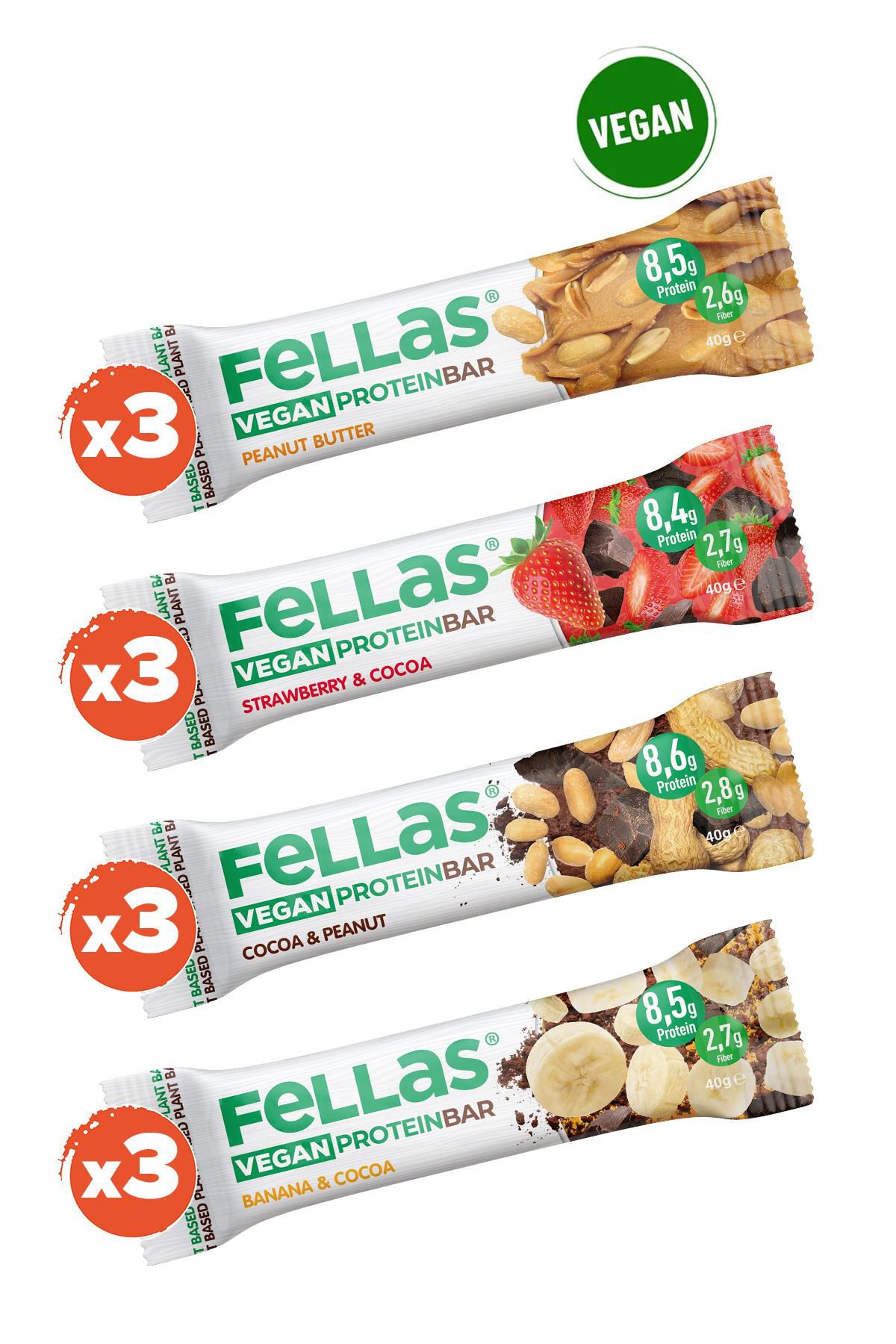 Vegan Protein Bar 40g Karma Kutu 12 Adet (4 ÇEŞİT)
