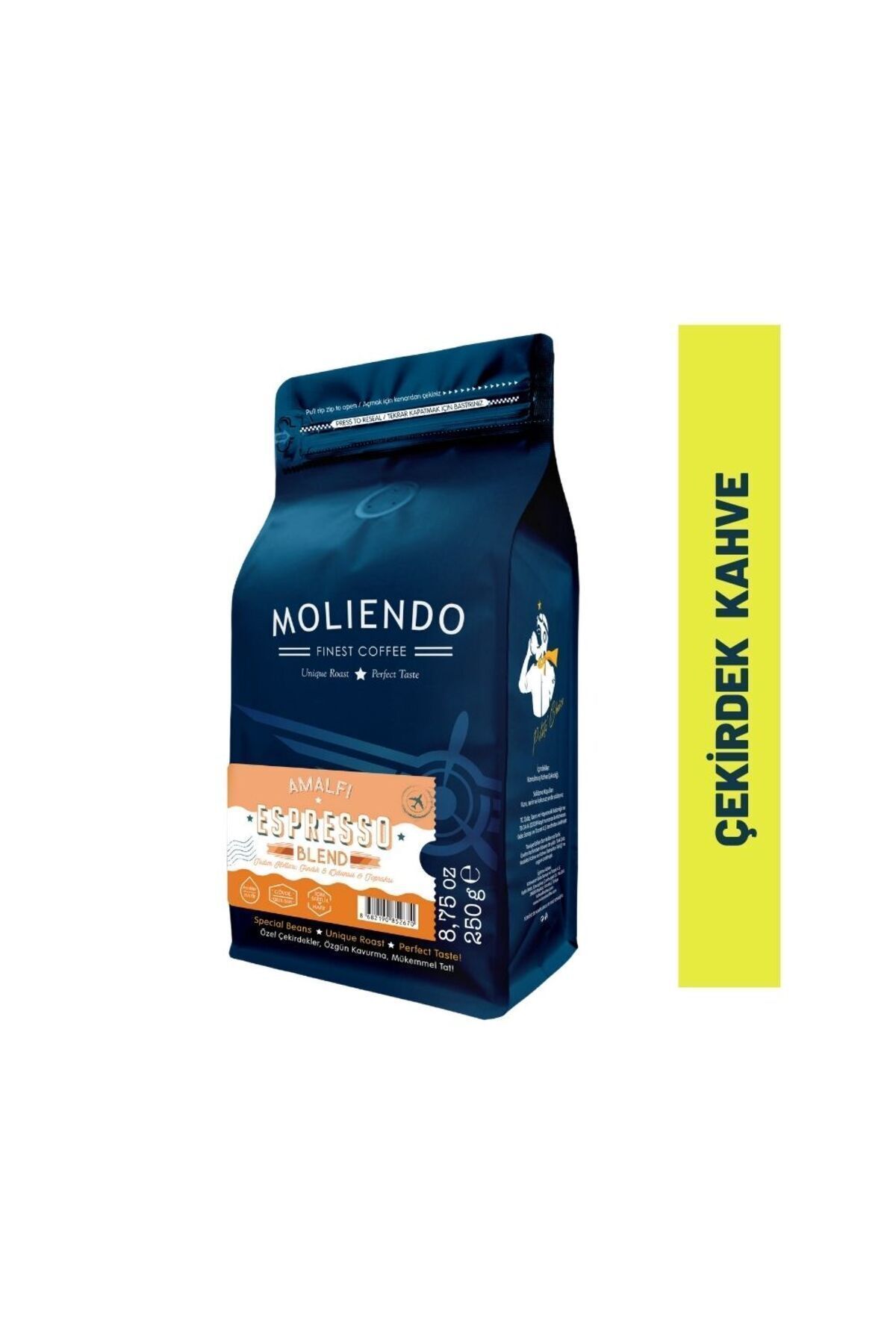 Amalfi Espresso Blend Kahve (Çekirdek Kahve) 250 g