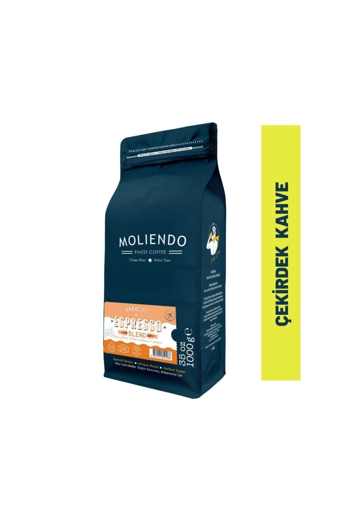 Amalfi Espresso Blend Kahve (Çekirdek Kahve) 1000 g