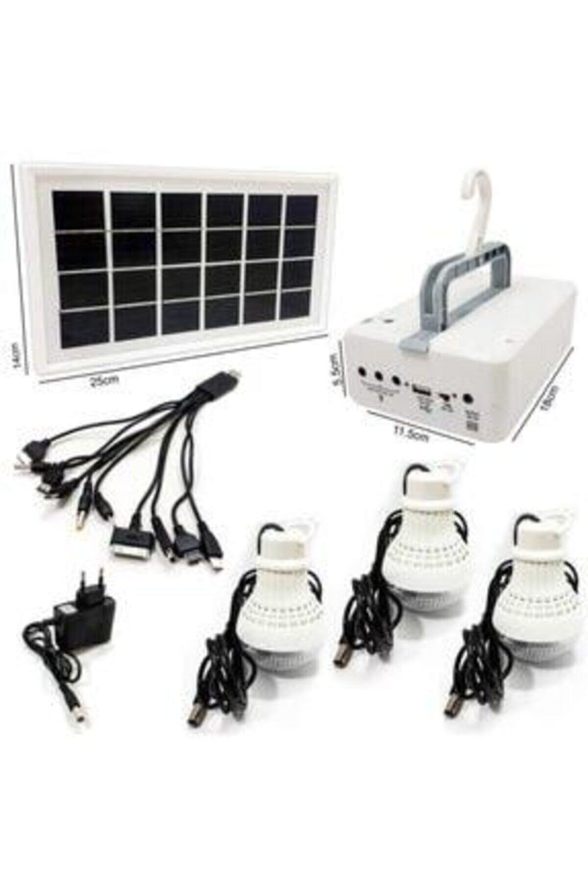 Sılver Toss St-1901 El Feneri Şarjlı 1w+46 Led Projektör Güneş Panelli 3 Ampullü