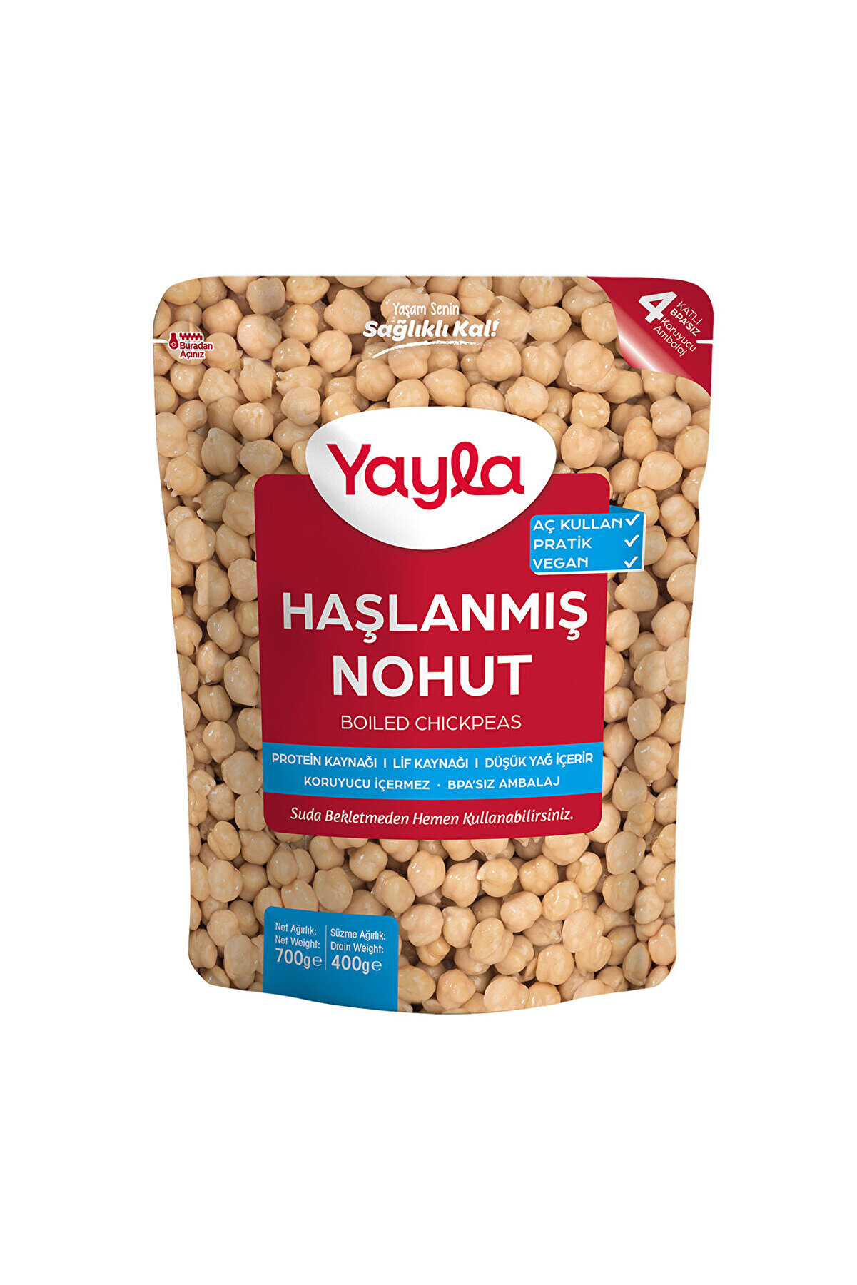 Haşlanmış Nohut 700 Gr