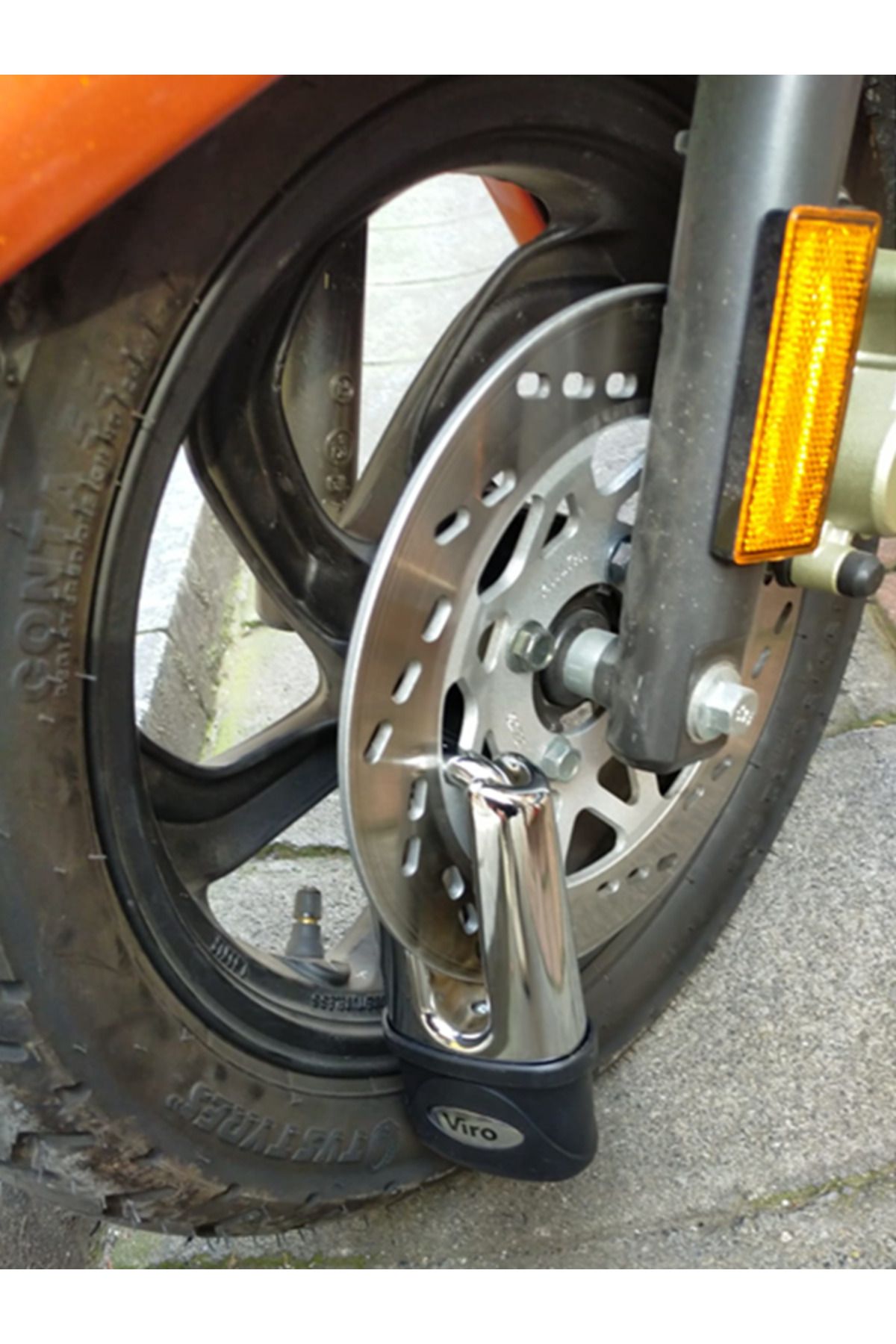 VİRO BLINDATOmotosiklet ve scooterlar ekstra sertleştirilmiş, 3 anahtarlı, 11mm disk kilidi.Uyumlu