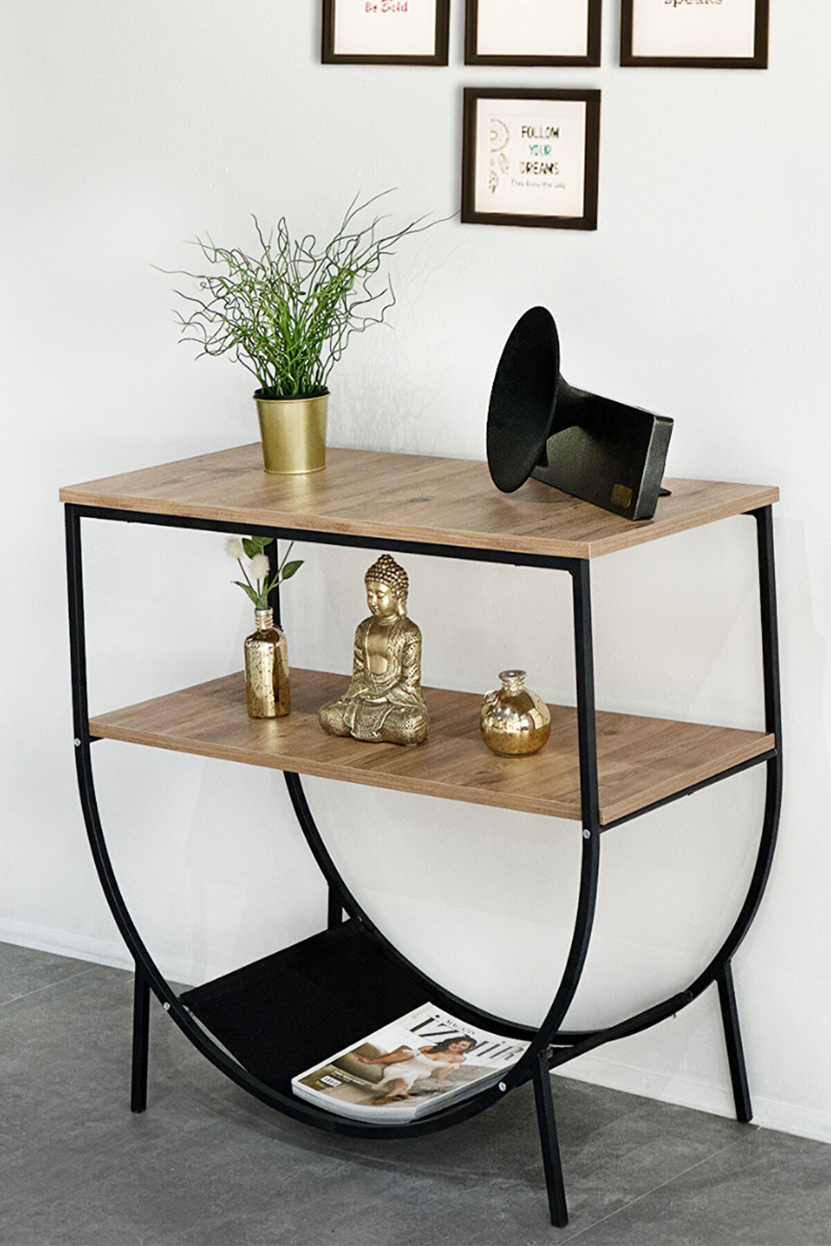 Metal Dresuar Raf Salon Konsol Mobilya 5163