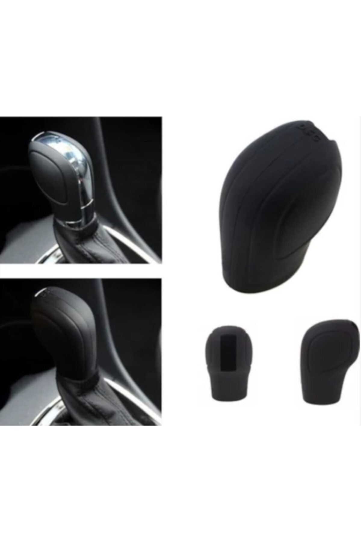 Siyah Volkswagen Seat Skoda Golf Leon Dsg Silikon Vites Topuz Kılıfı