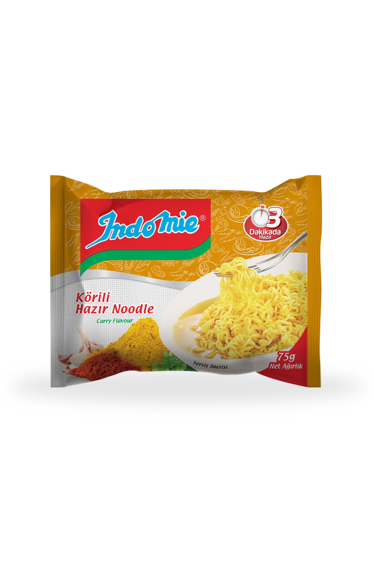 Köri Aromalı Noodle 75 gr ( 40 adet ) 3 Dakikada Hazır !