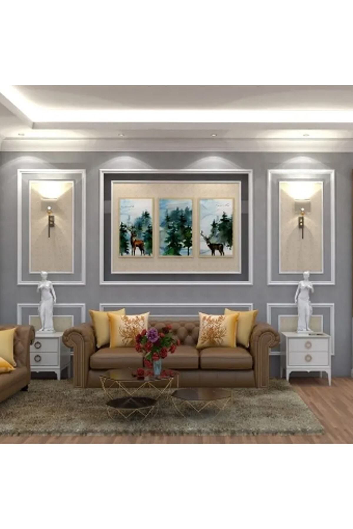 Karplıs Dekoratif Boyanabilir 4 cm Duvar Çıtası Kesimli Hazır Paket