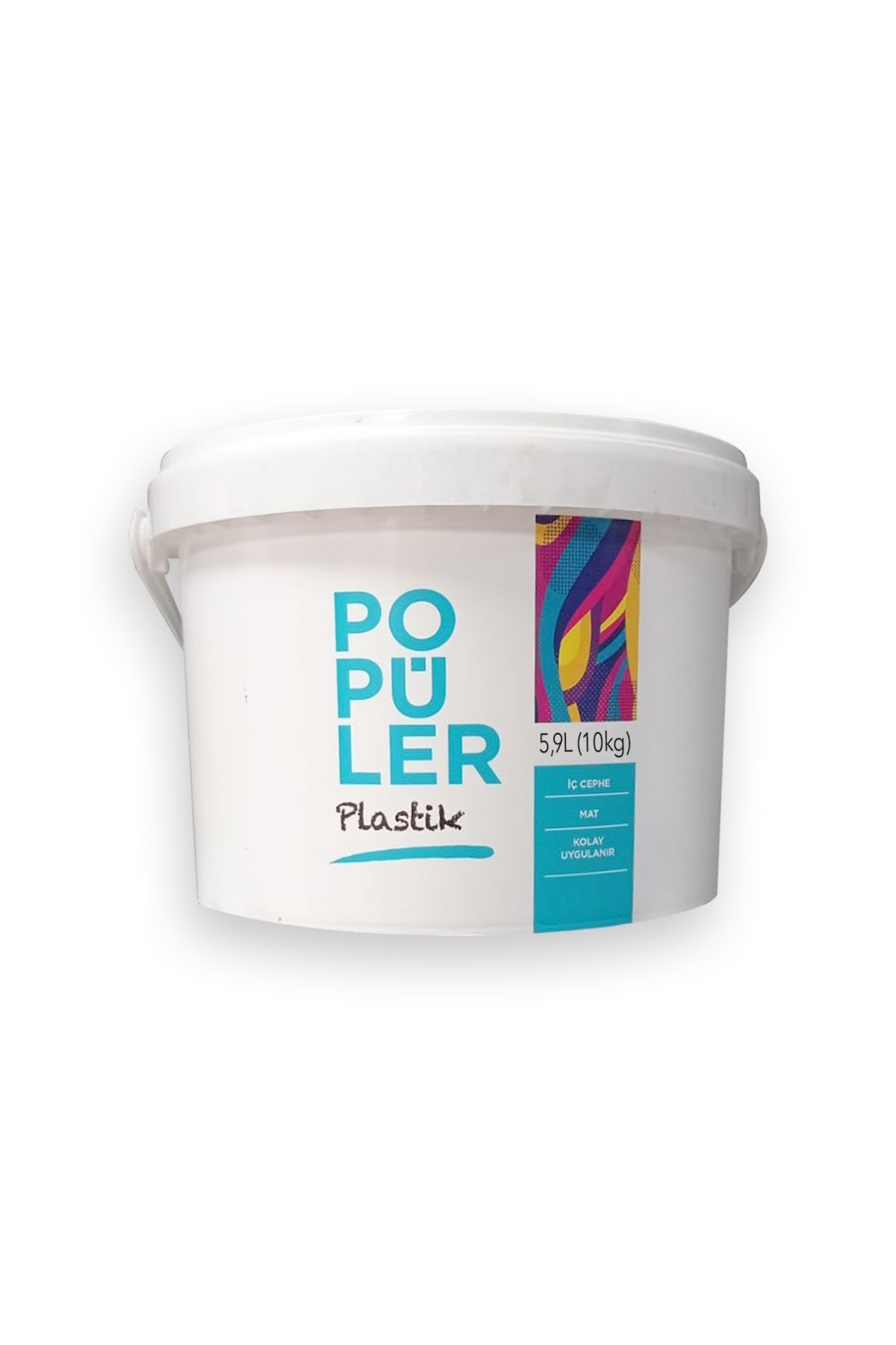 Popüler Plastik Mat Duvar Boyası 10 Kg - Dingin Gri