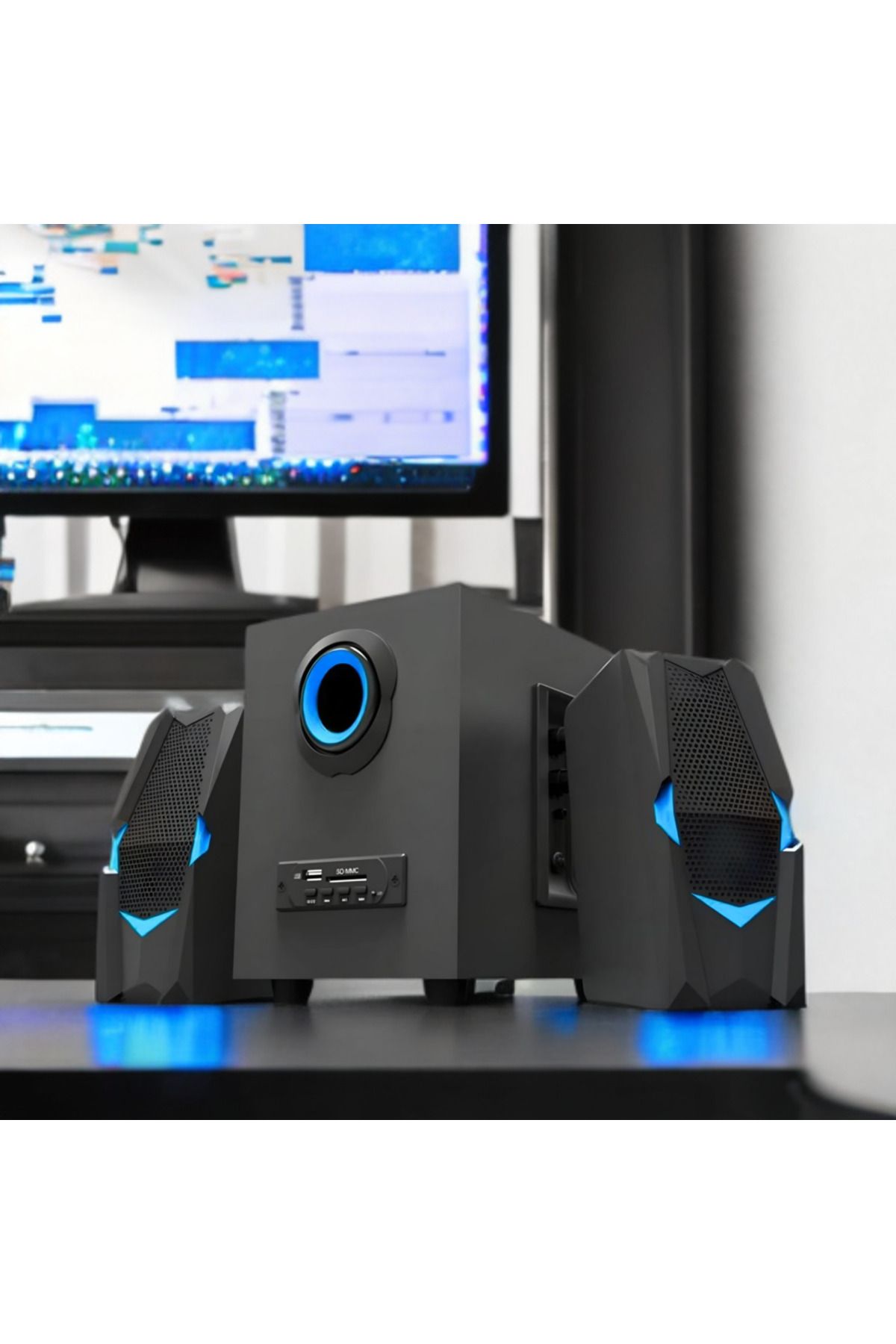 HT109BT 2.1 Ses Sistemi AUX - Micro SD - Bluetooth - USB  2+1 Hoparlör